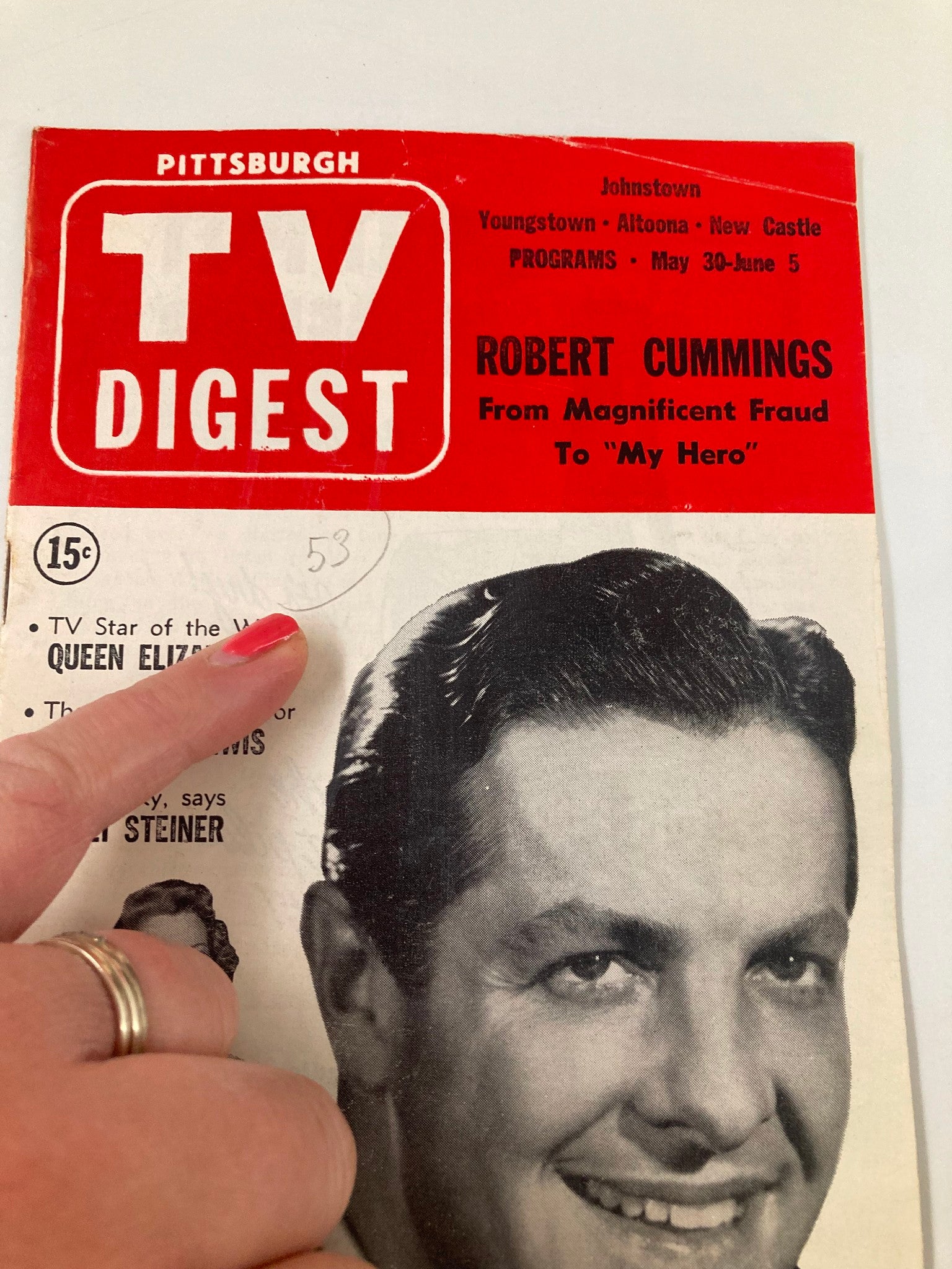 TV Digest Magazine May 30 1953 Robert Cummings Pittsburgh/Tri State Edition