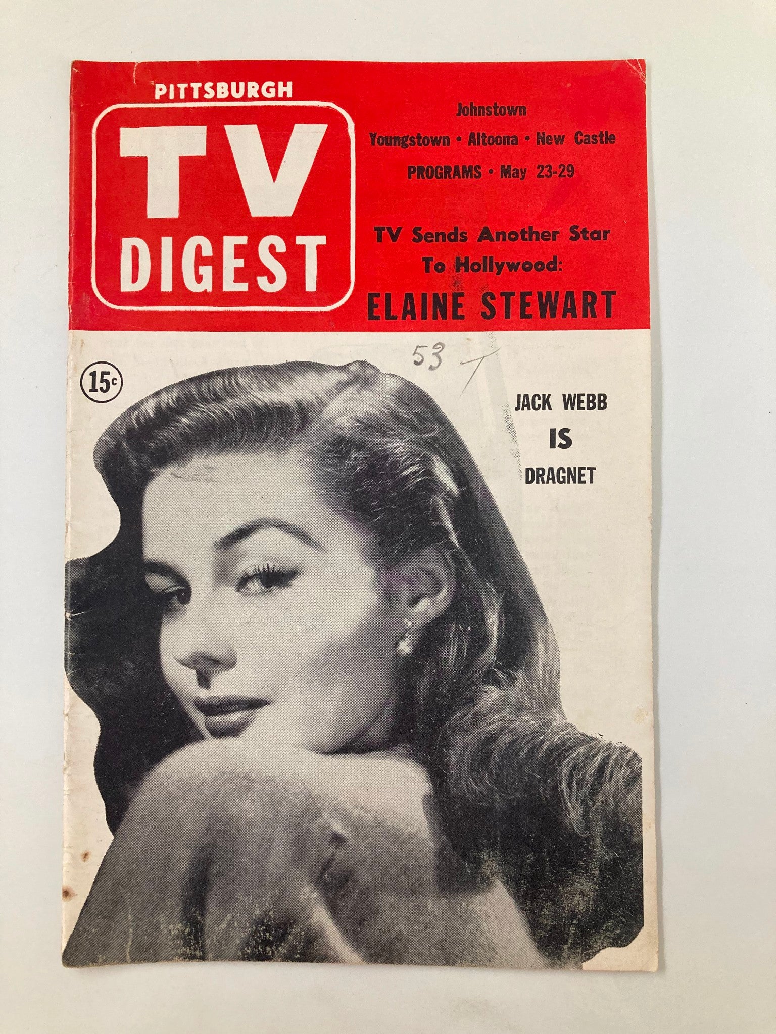 TV Digest Magazine May 23 1953 Elaine Stewart Pittsburgh/Tri State Edition