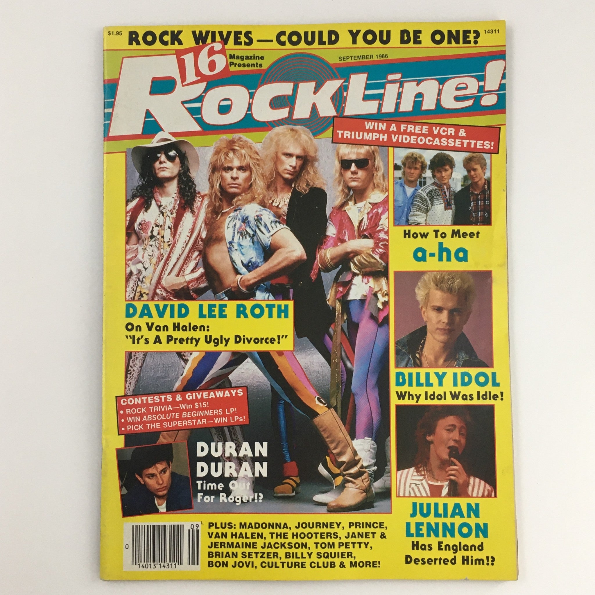 16 Magazine Rockline! September 1986 David Lee Roth & Duran-Duran, No Label