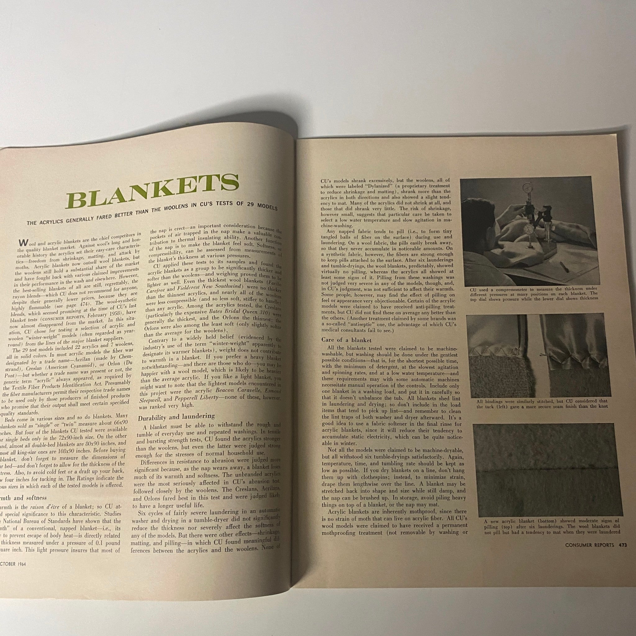 Consumer Reports Magazine October 1964 Used Cars 1958-1963 No Label
