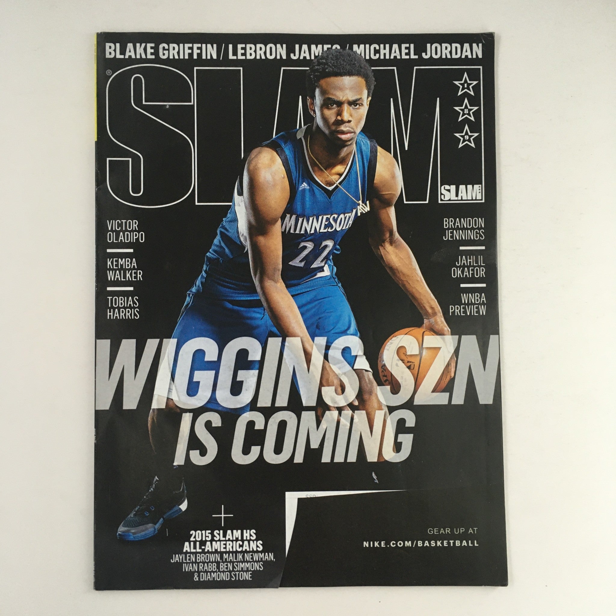 Slam Magazine July 2015 #189 NBA Timberwolves' Andrew Wiggins, Includes Posters