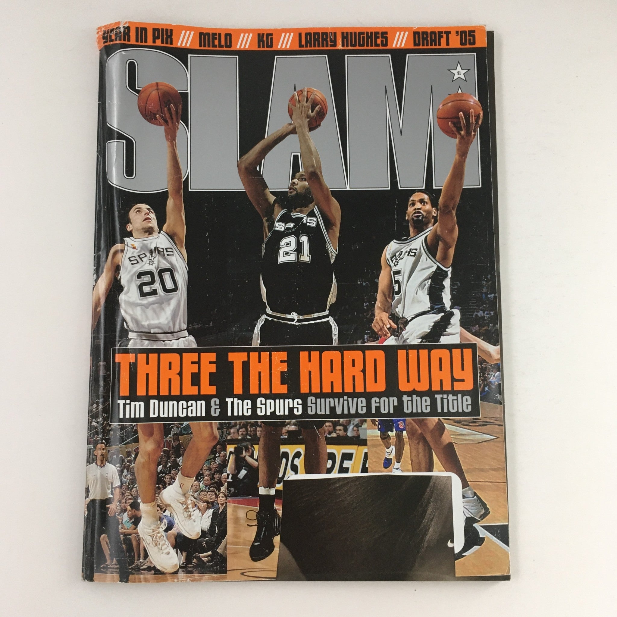 Slam Magazine September 2005 Manu Ginóbili, Horry & Tim Duncan, Includes Poster