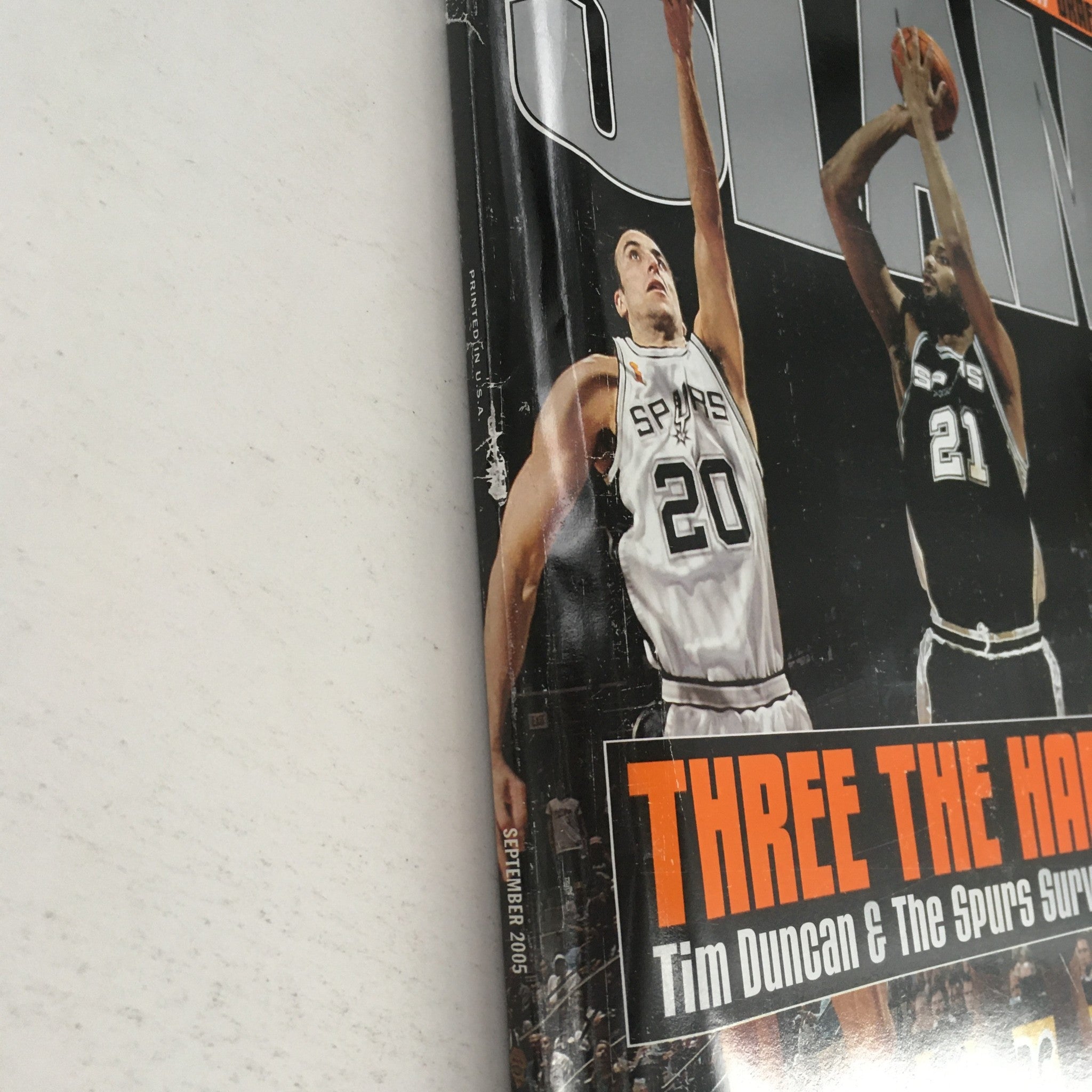 Slam Magazine September 2005 Manu Ginóbili, Horry & Tim Duncan, Includes Poster