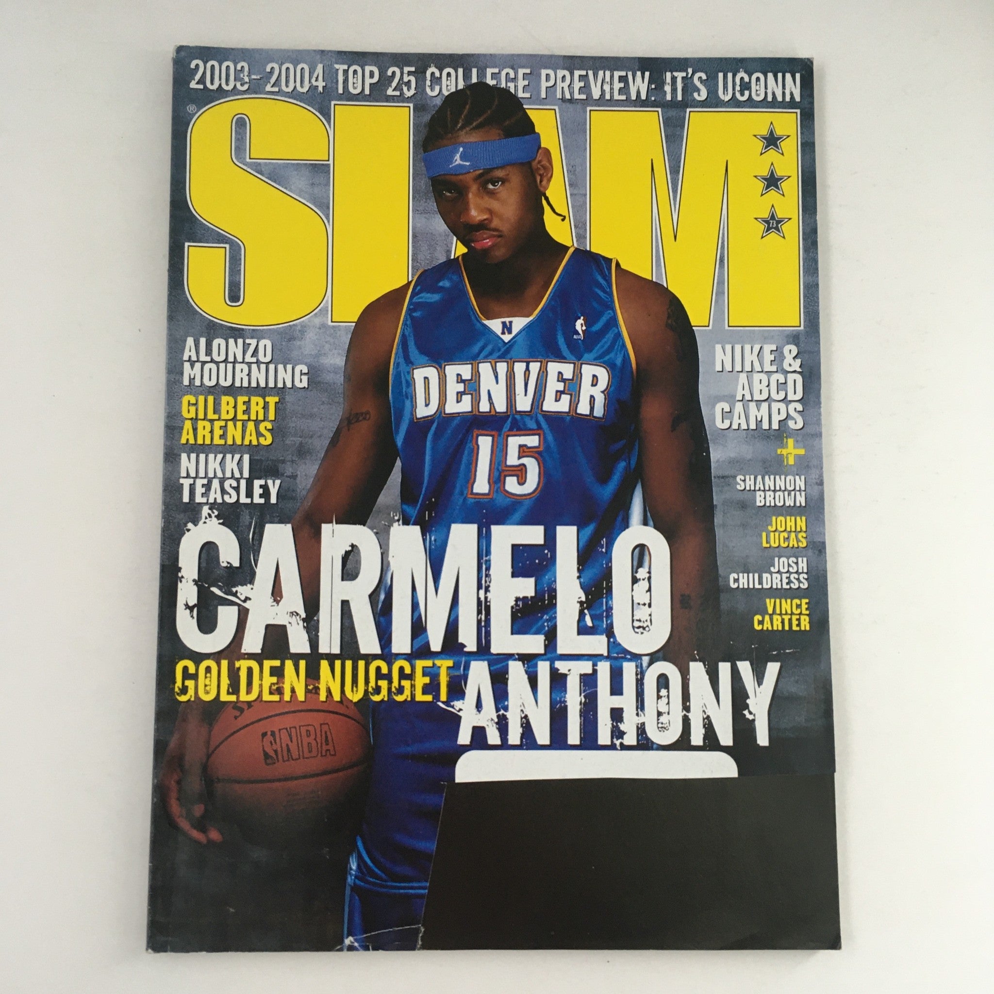 Slam Magazine November 2003 NBA Carmelo Anthony & Gilbert Arenas Includes Poster