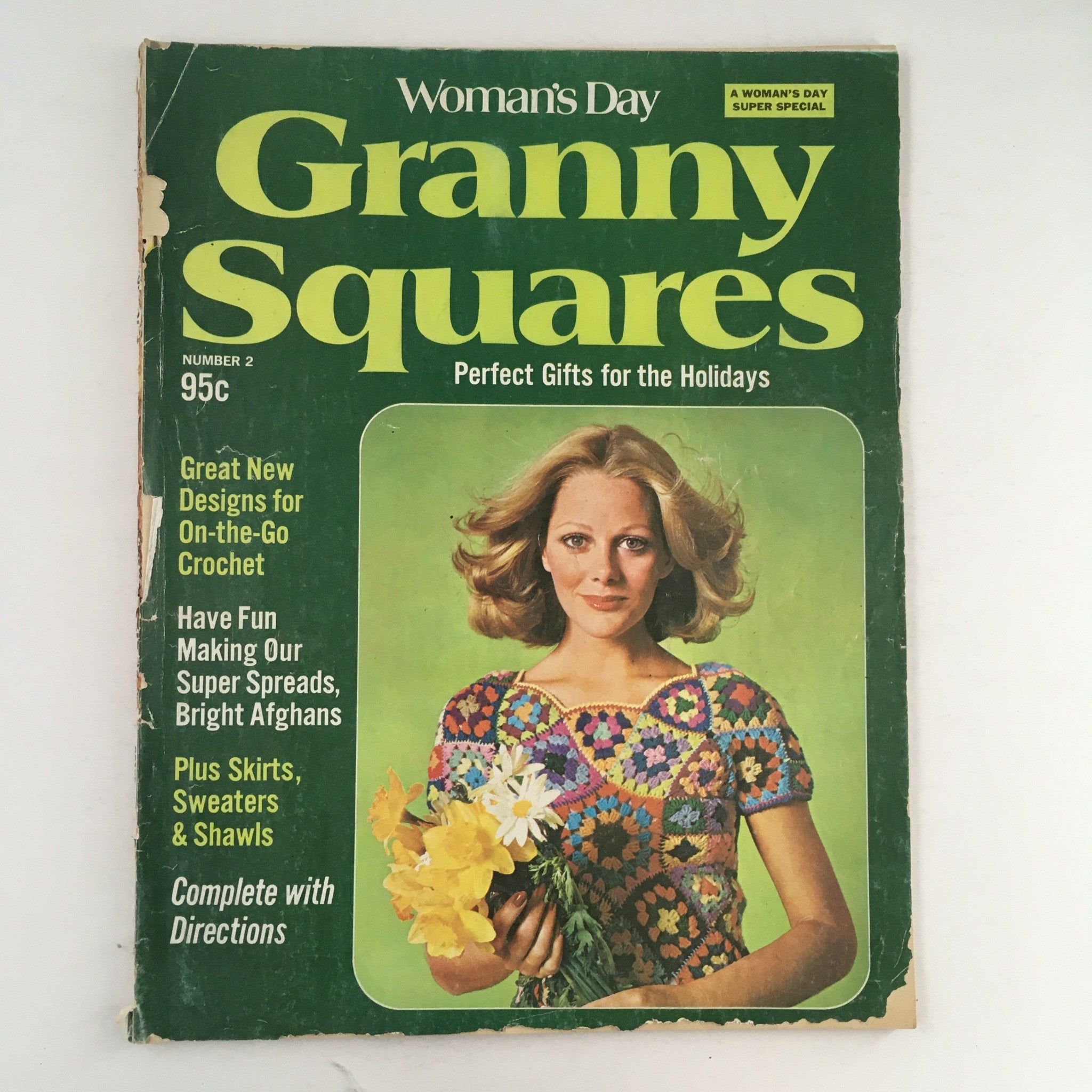 Woman's Day Magazine #2 1974 Great New Designs for On-The-Go-Crochet, No Label