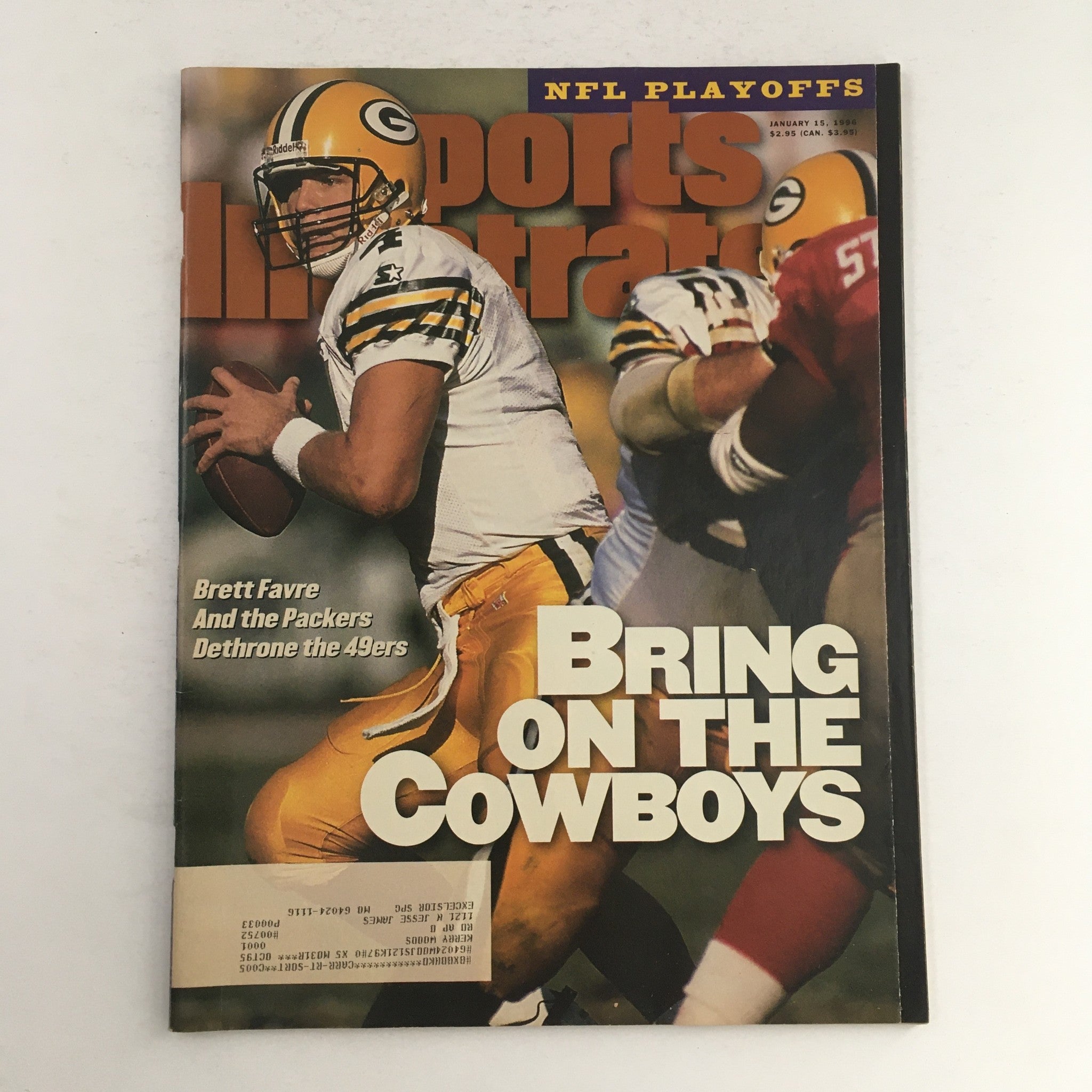 Sports Illustrated Magazine January 15 1996 Brett Favre Dethrones 49ers, VG