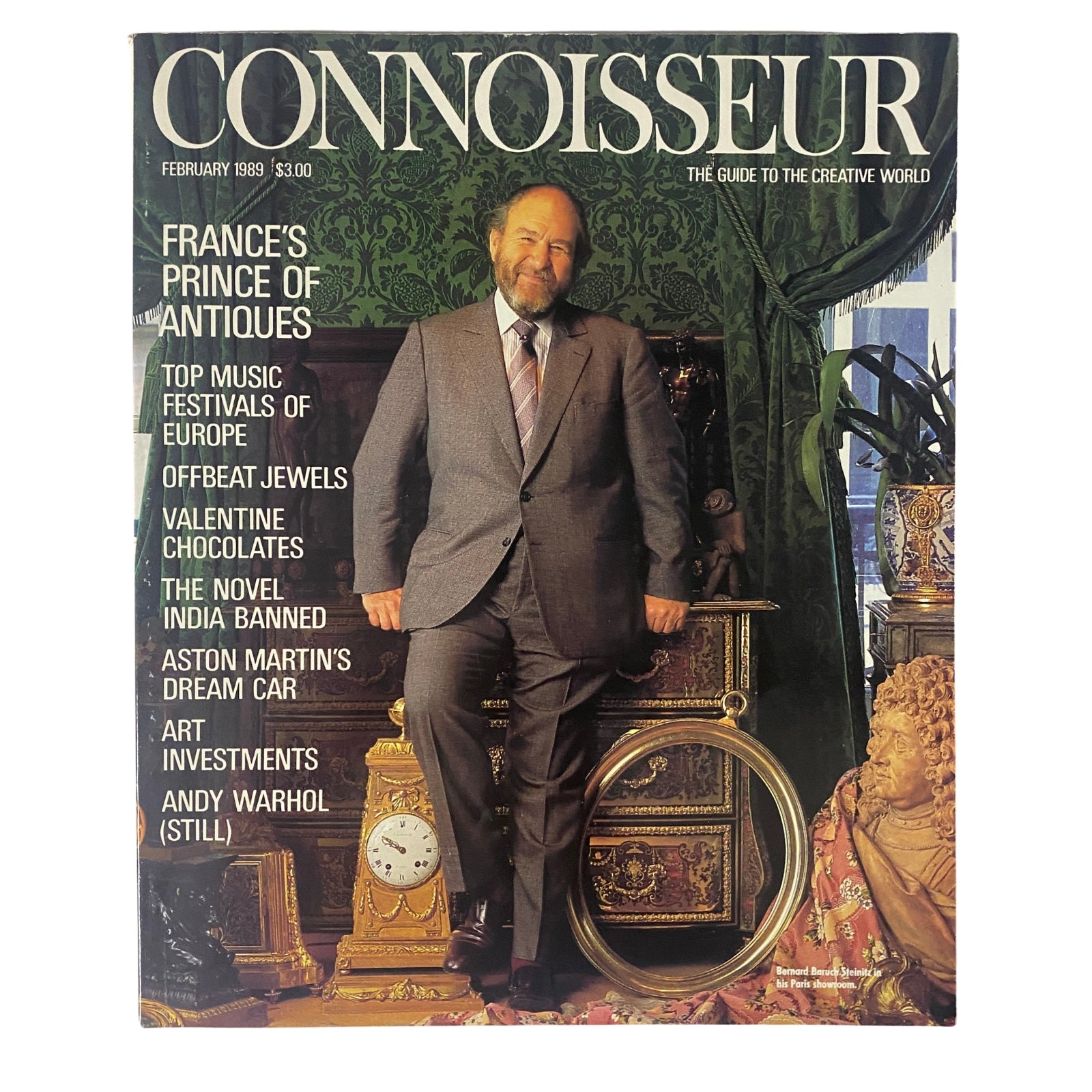 Connoisseur Magazine February 1989 France's Prince of Antiques No Label VG