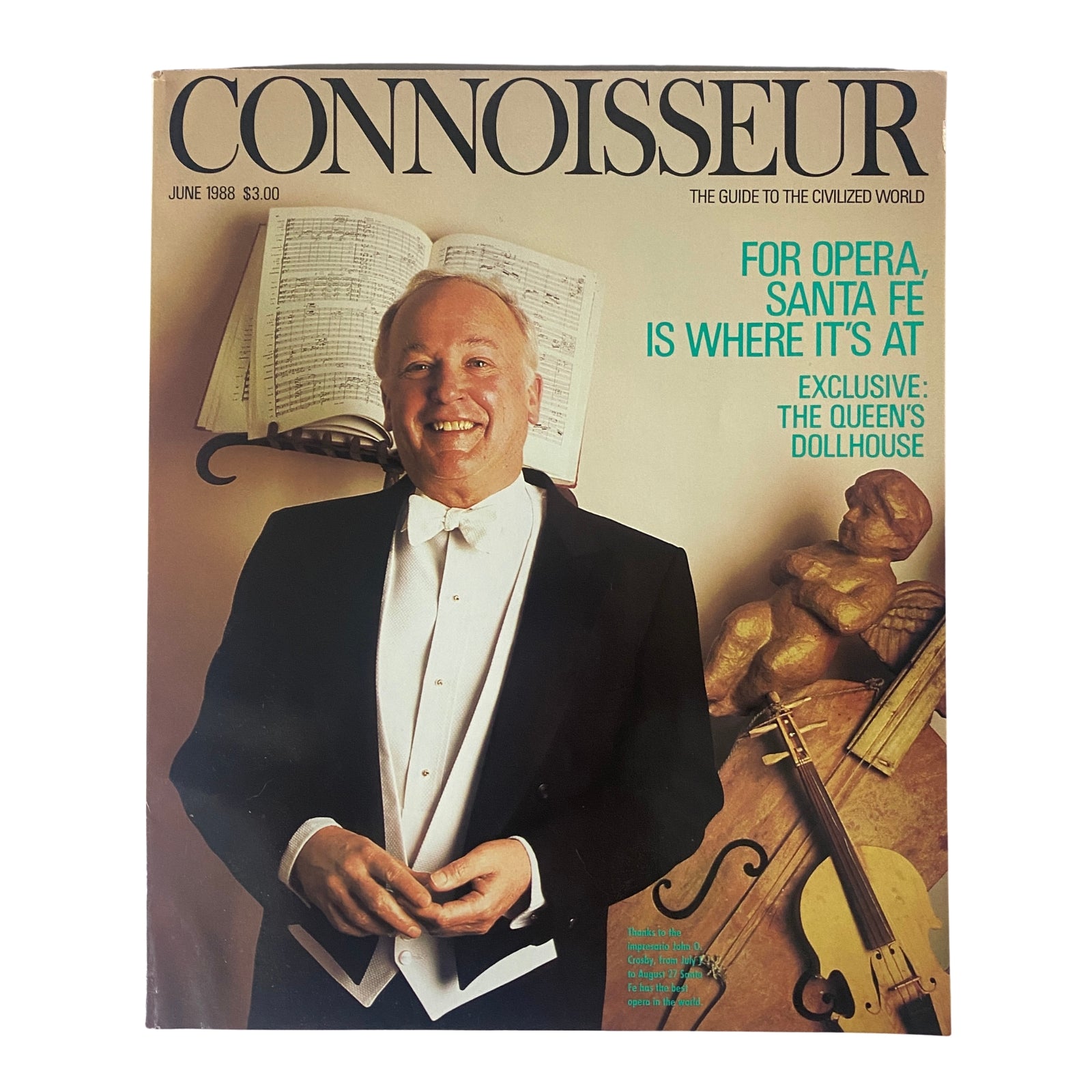 Connoisseur Magazine June 1988 Impresario John O. Crosby No Label VG