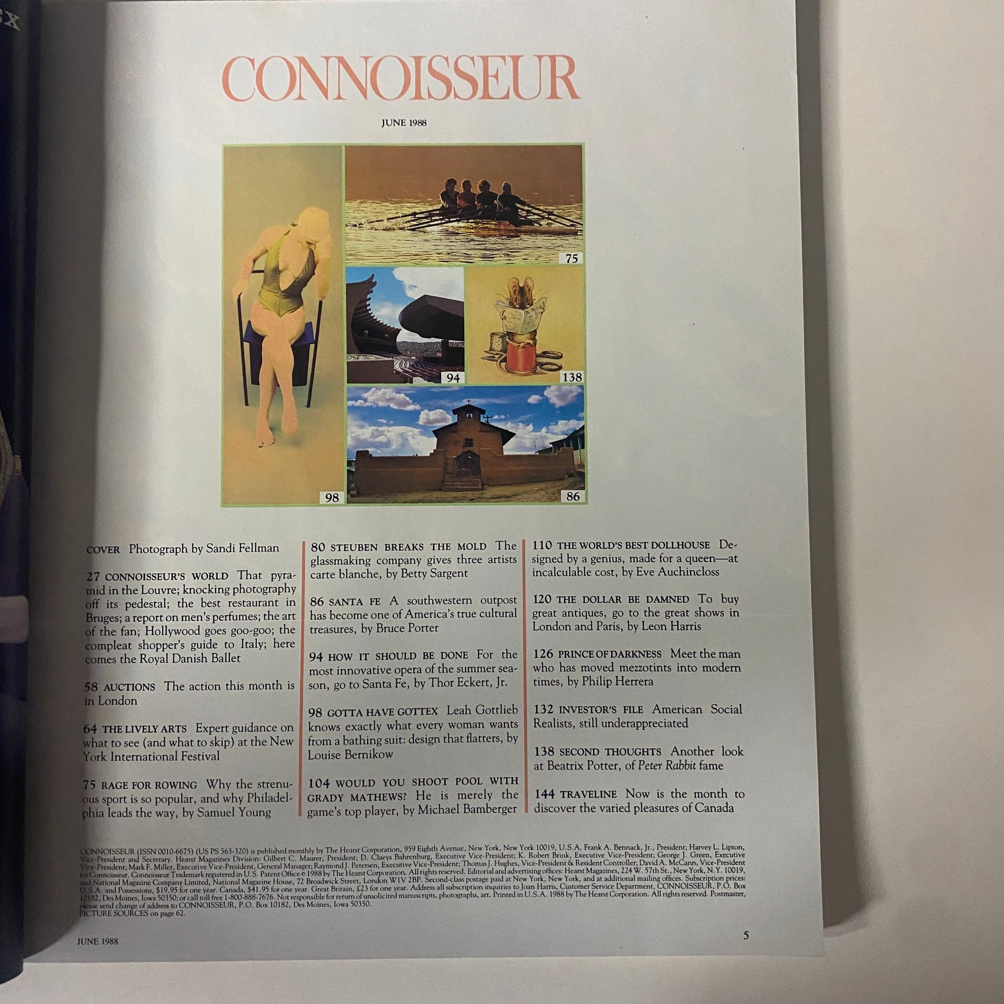 Connoisseur Magazine June 1988 Impresario John O. Crosby No Label VG