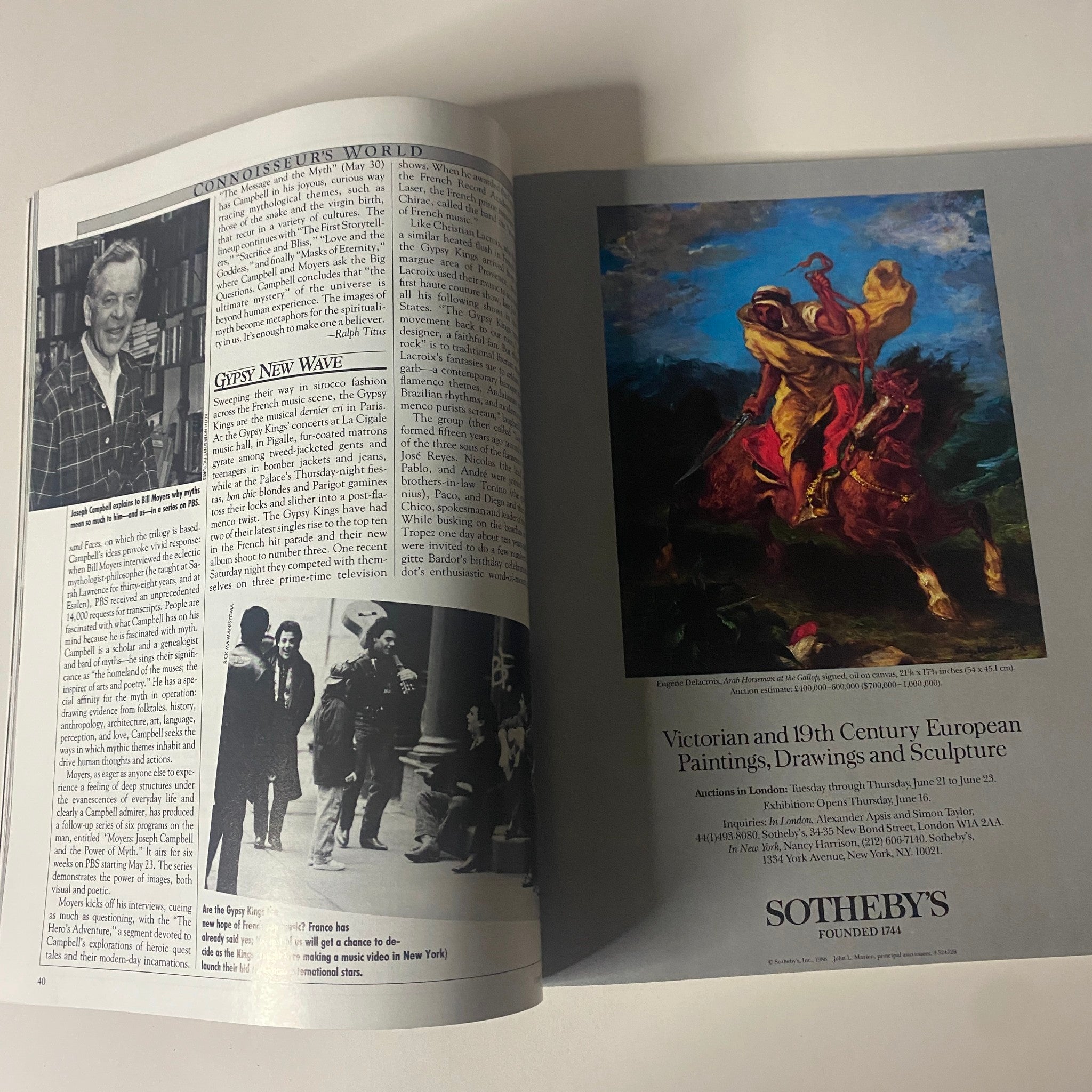 Connoisseur Magazine June 1988 Impresario John O. Crosby No Label VG