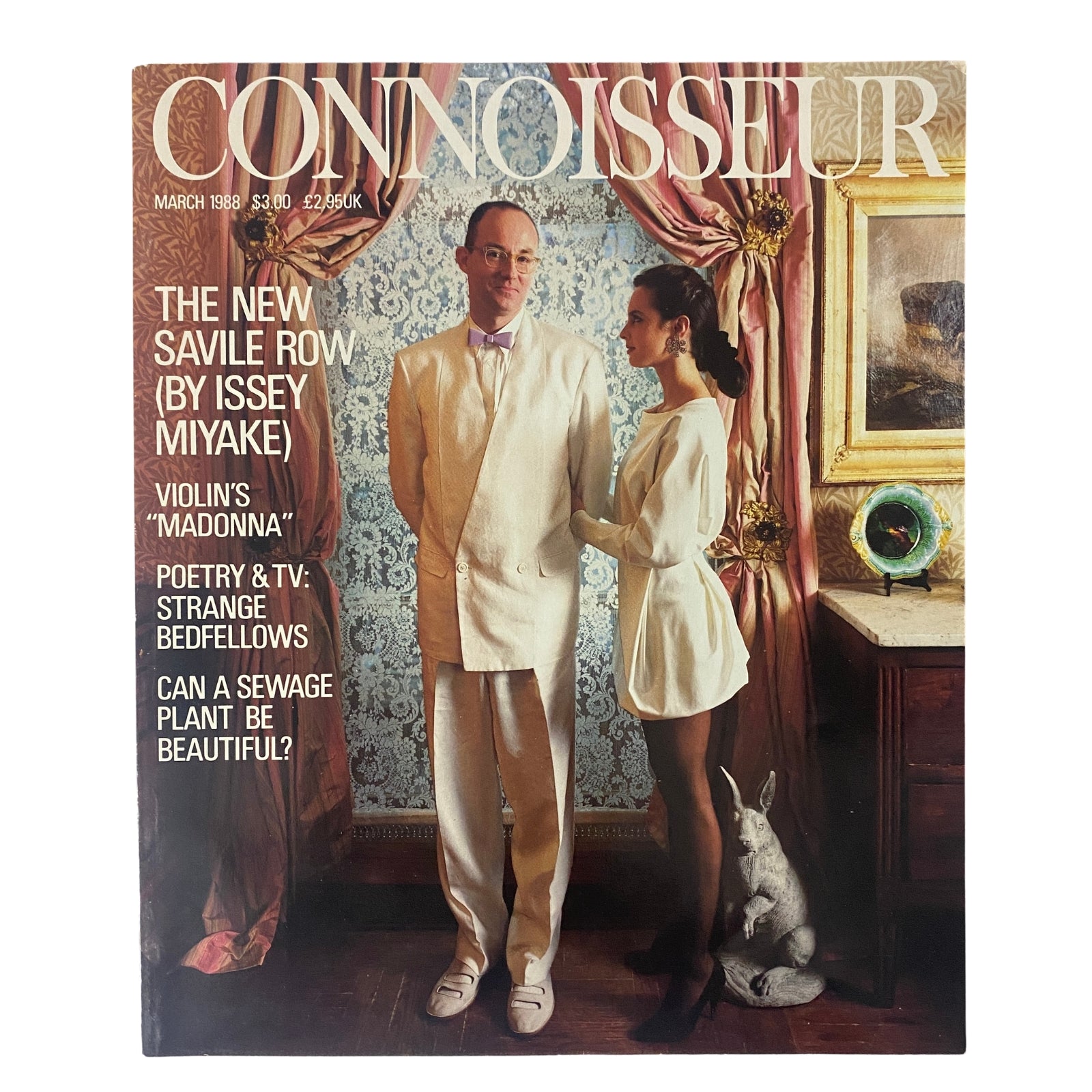 Connoisseur Magazine March 1988 The New Savile Row by Issey Miyake No Label VG