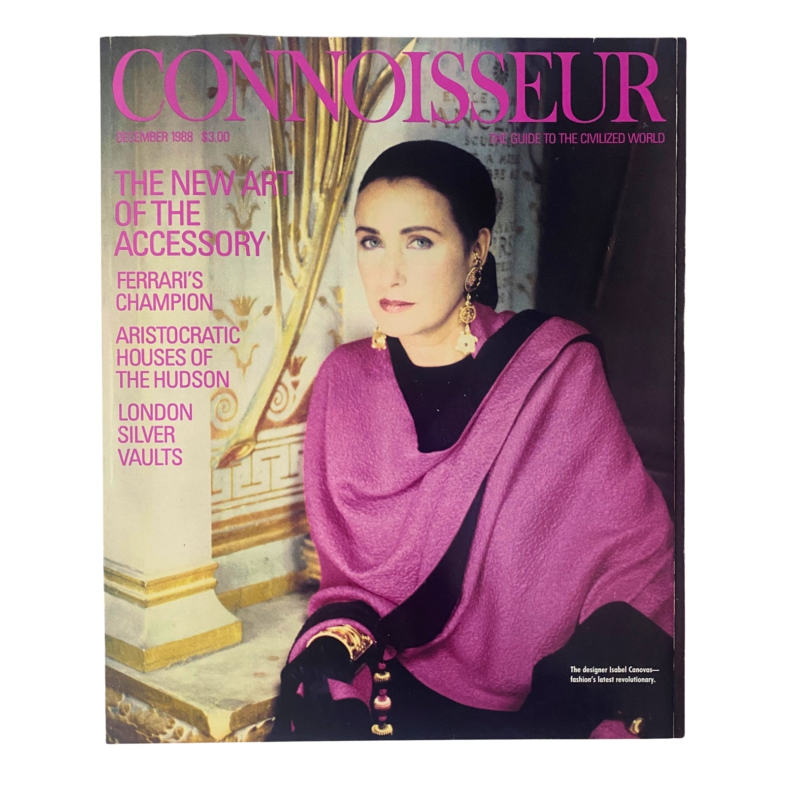 Connoisseur Magazine December 1988 Designer Isabel Canovas No Label VG