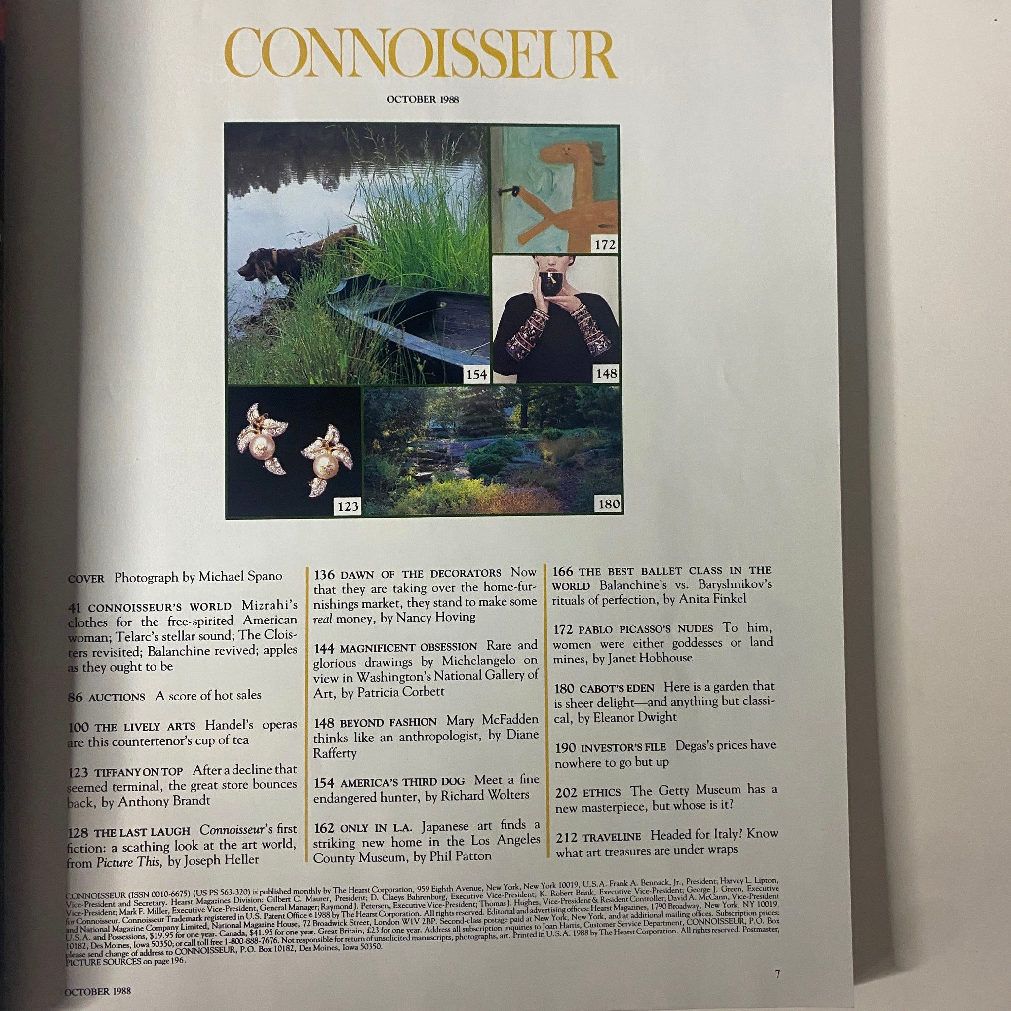 Connoisseur Magazine October 1988 Joseph Heller vs The Art World No Label VG