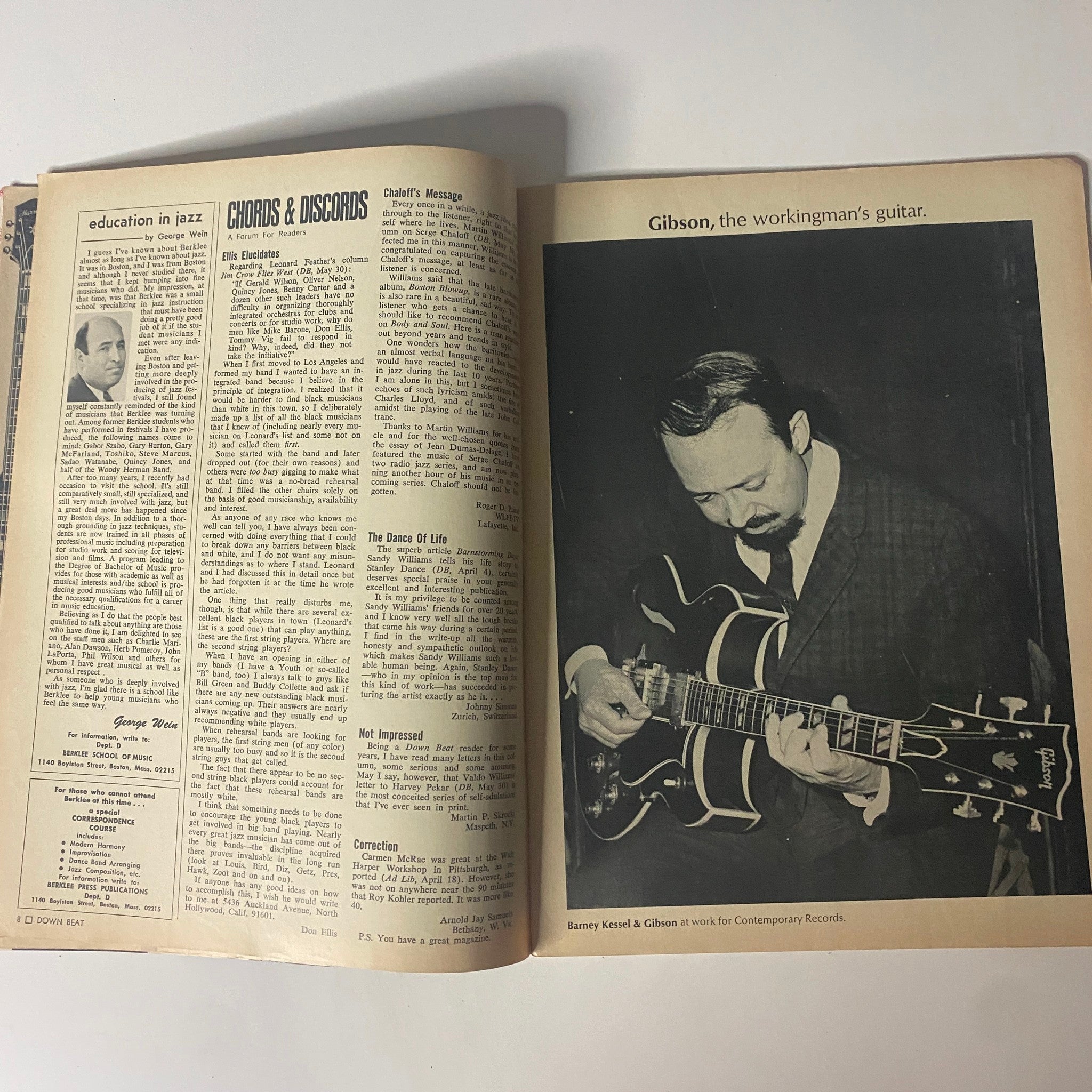 Down Beat Magazine July 11, 1968 The Amplified Lee Konitz