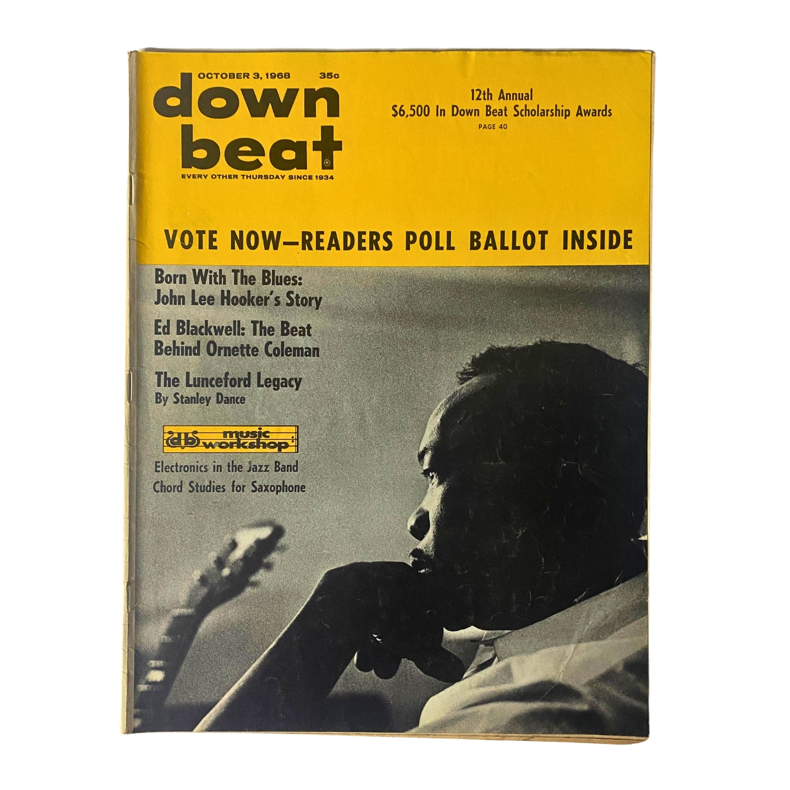Down Beat Magazine October 3, 1968 John Lee Hooker's Story