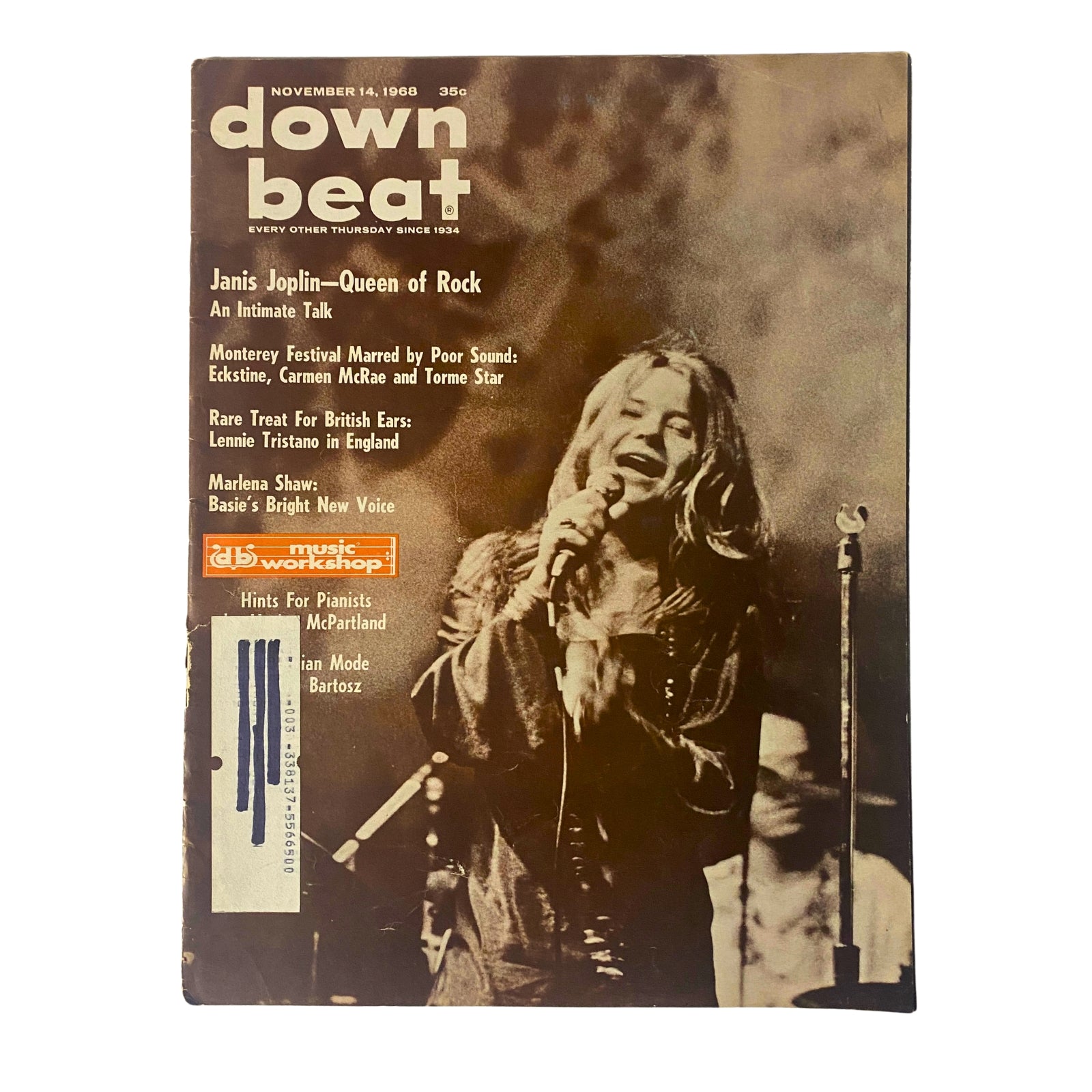 Down Beat Magazine November 14, 1968 Janis Joplin Queen of Rock