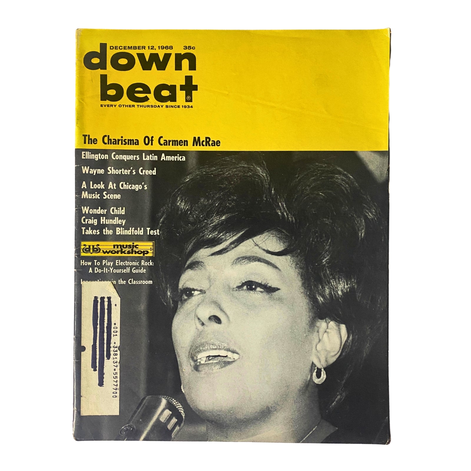 Down Beat Magazine December 12, 1968 The Charisma of Carmen McRae