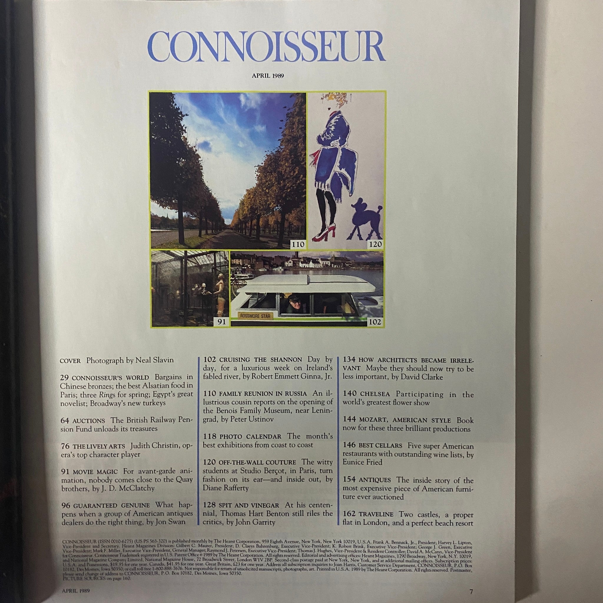 Connoisseur Magazine April 1989 Peter Ustinov: From Russia with Love No Label VG