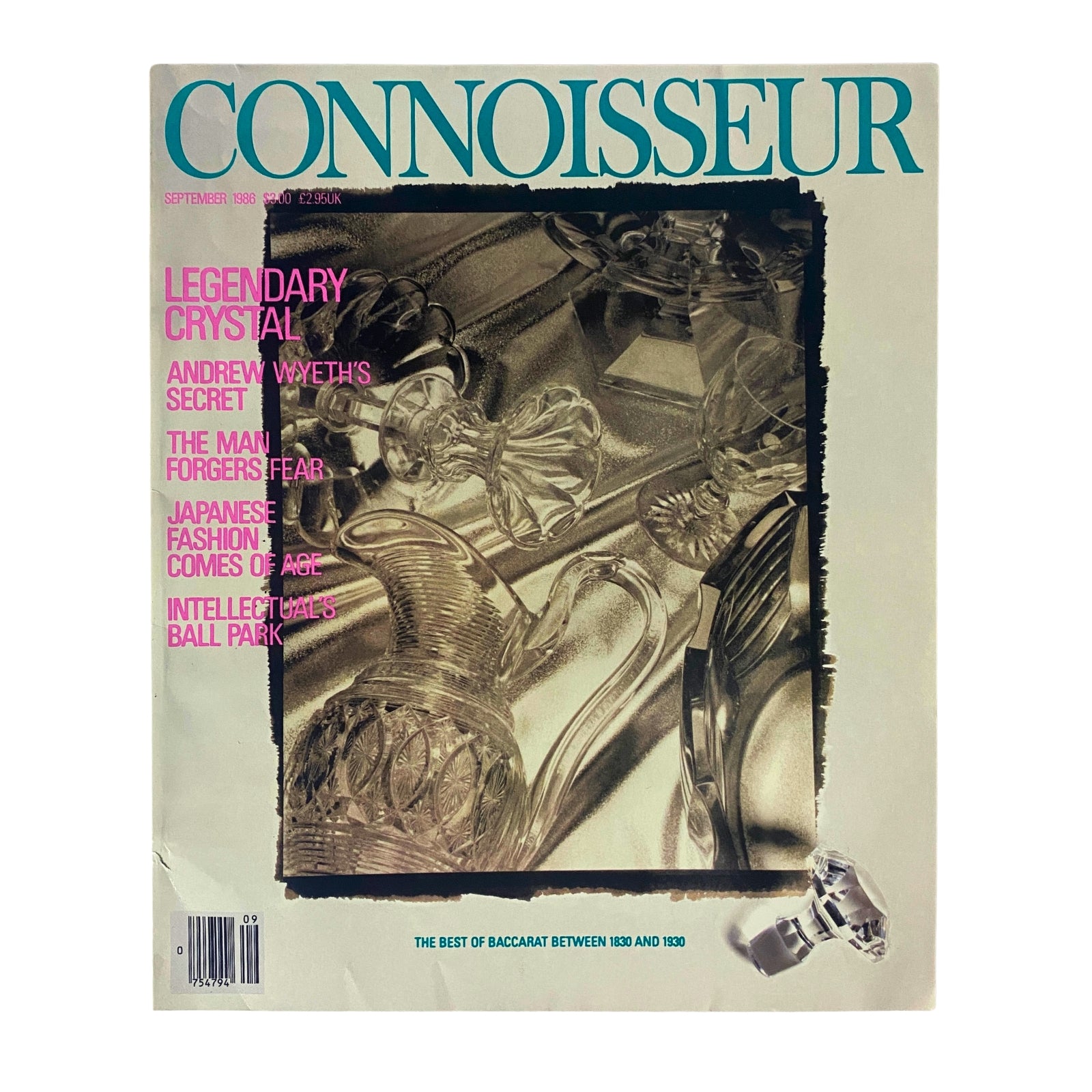 Connoisseur Magazine September 1986 Andrew Wyeth's Secret No Label VG