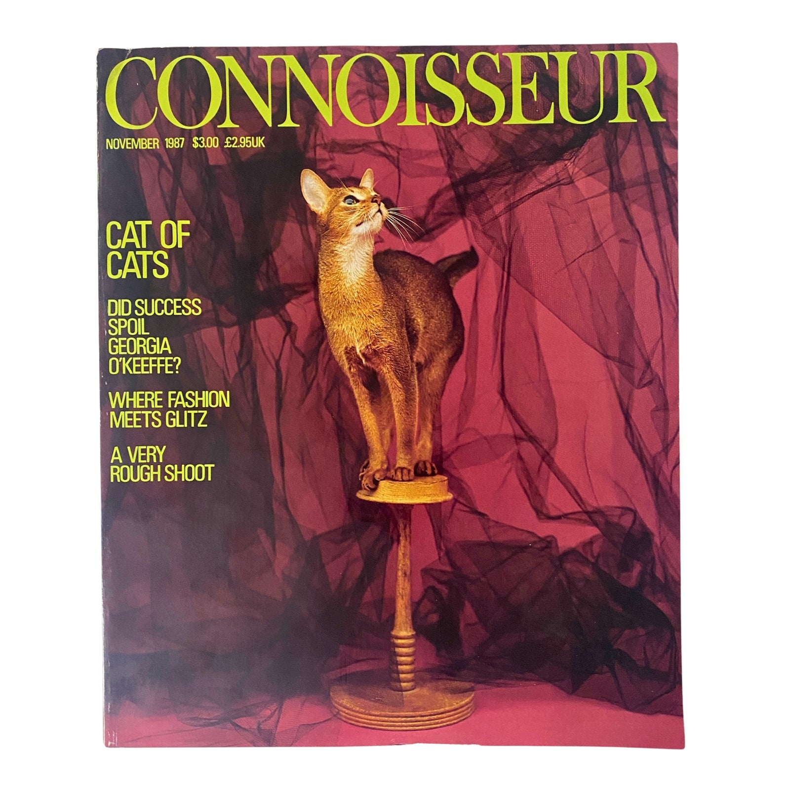 Connoisseur Magazine November 1987 Cats of Cats No Label VG