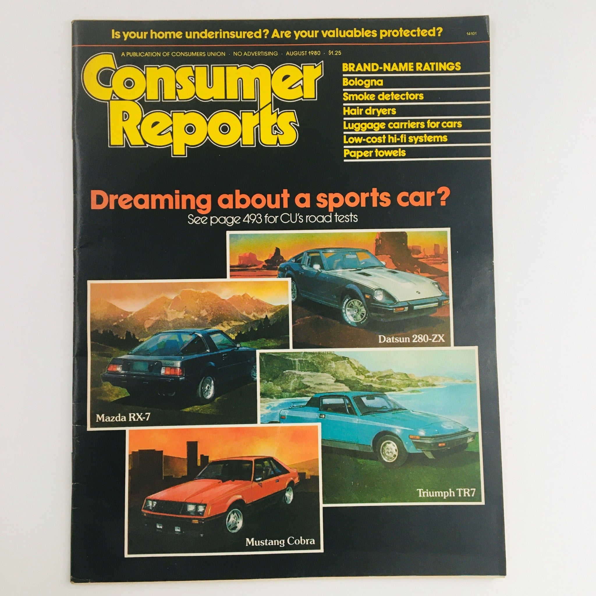 Consumer Reports Magazine August 1980 Mazda RX-7 & Datsun 280-ZX Brand-Name Rate