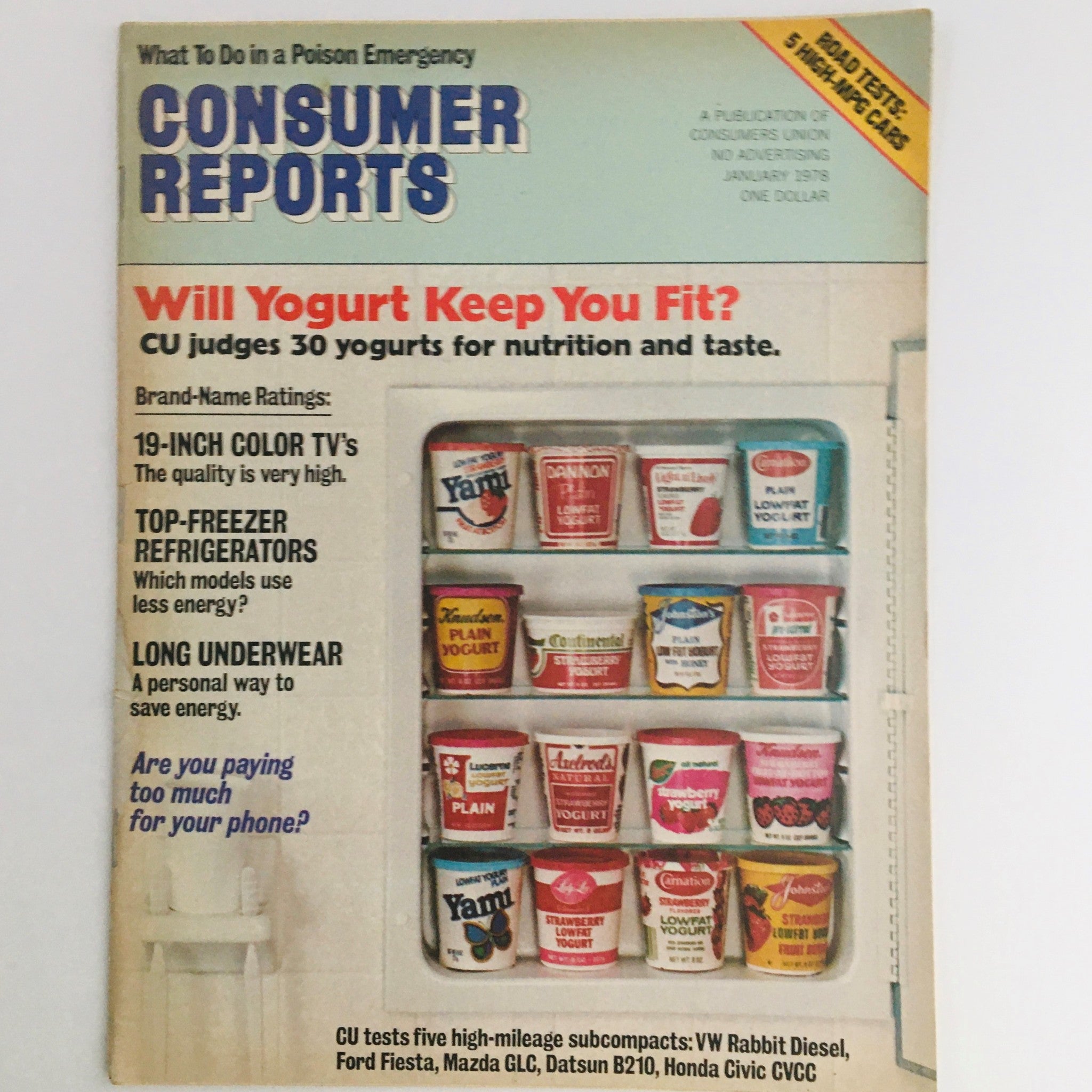 Consumer Reports Magazine January 1978 What To Do In A Poison Emergency Feature