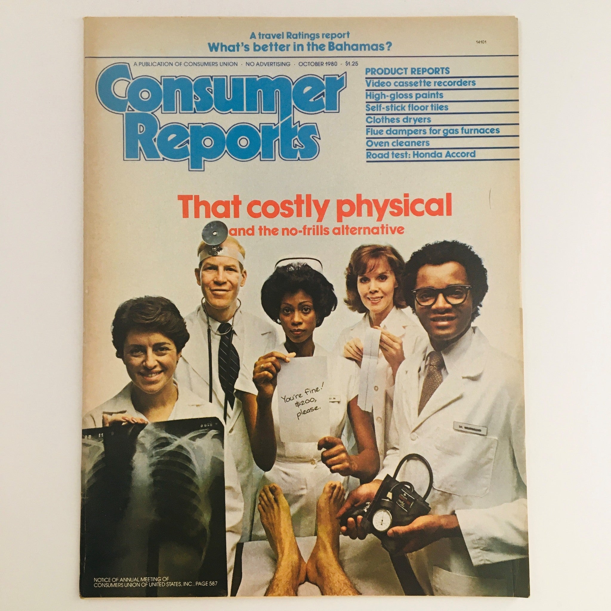 Consumer Reports Magazine October 1980 Costly Physical & No-Frills Alternative