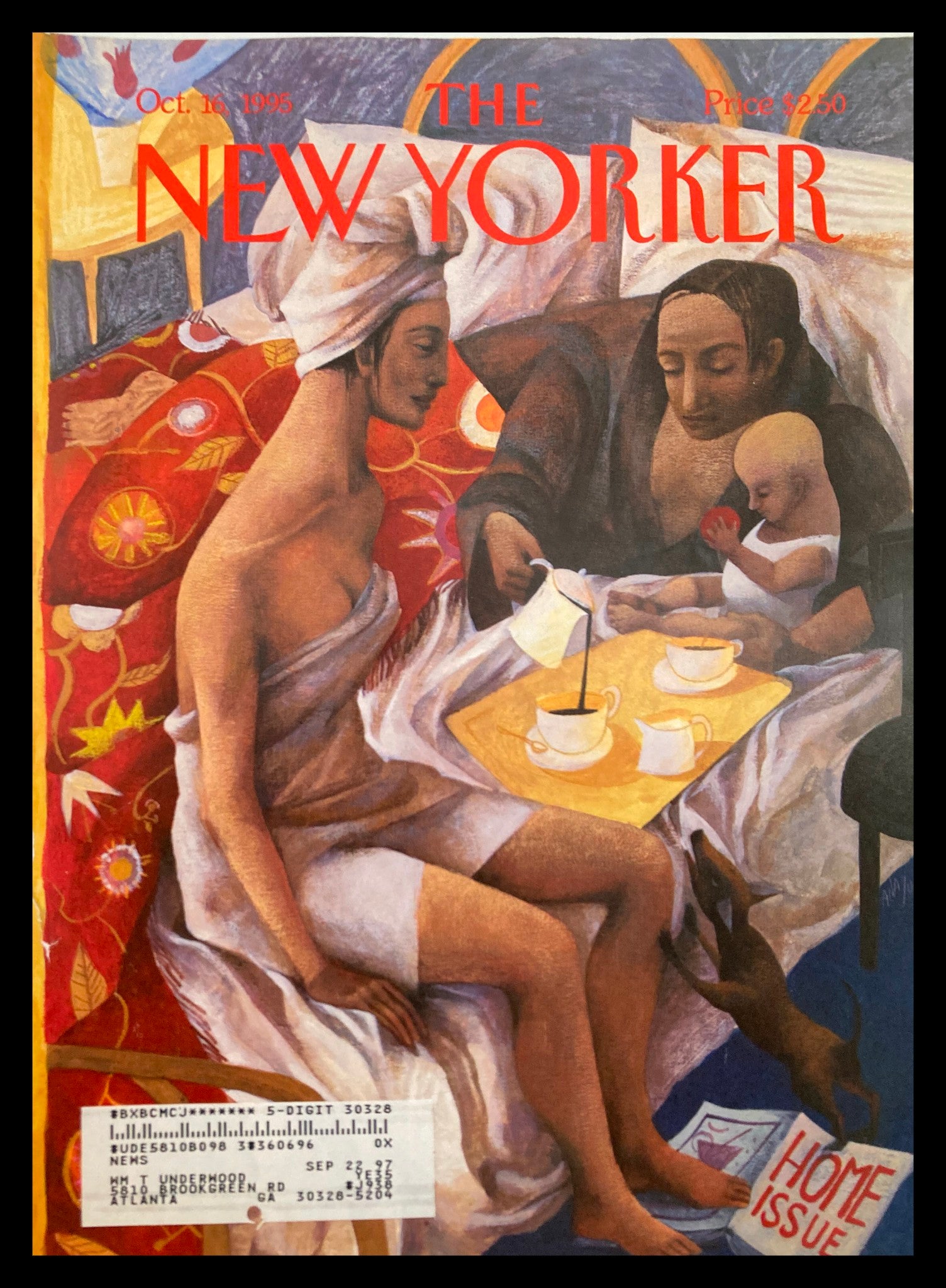 COVER ONLY The New Yorker October 16 1995 Where the Heart Is by Ana Juan