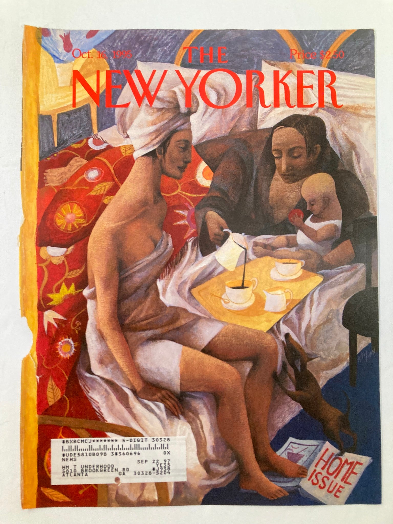 COVER ONLY The New Yorker October 16 1995 Where the Heart Is by Ana Juan