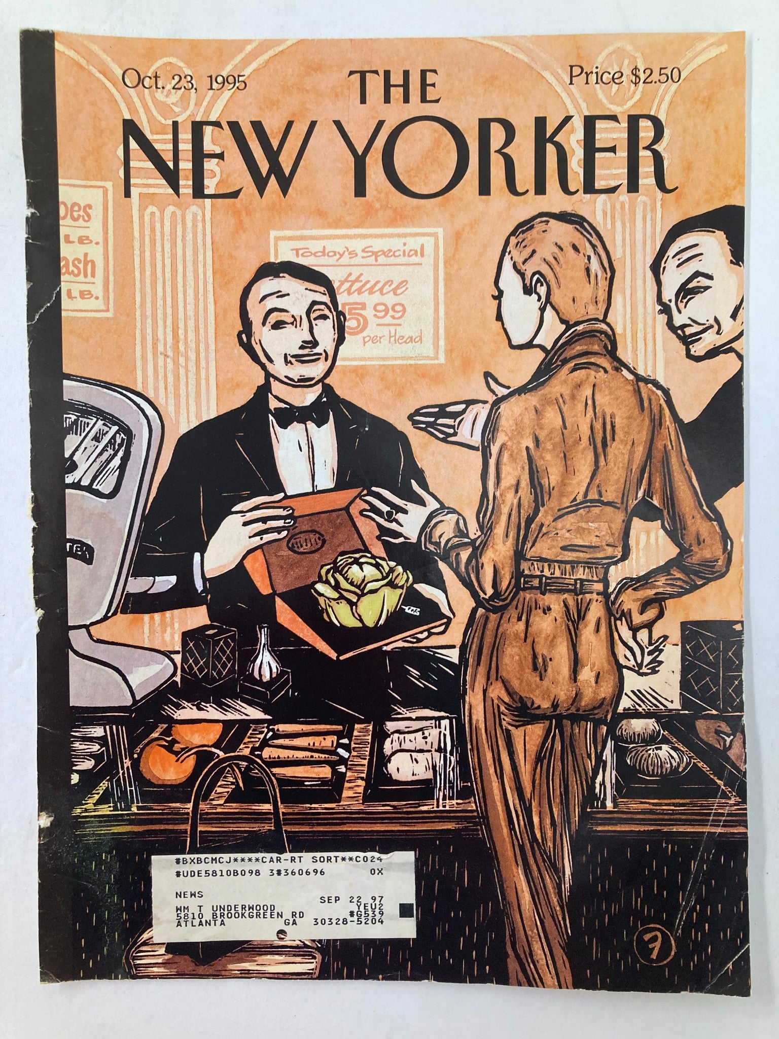 COVER ONLY The New Yorker October 23 1995 Haute Cuisine by Andrei Francois