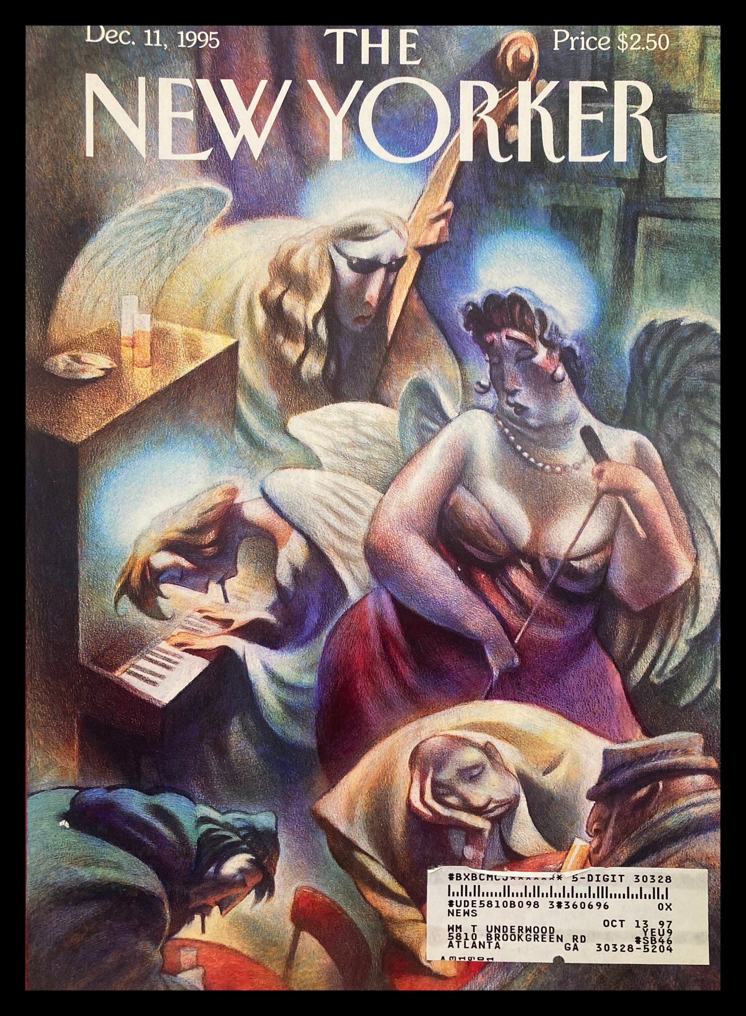 COVER ONLY The New Yorker December 11 1995 Heavenly Blues by Carter Goodrich