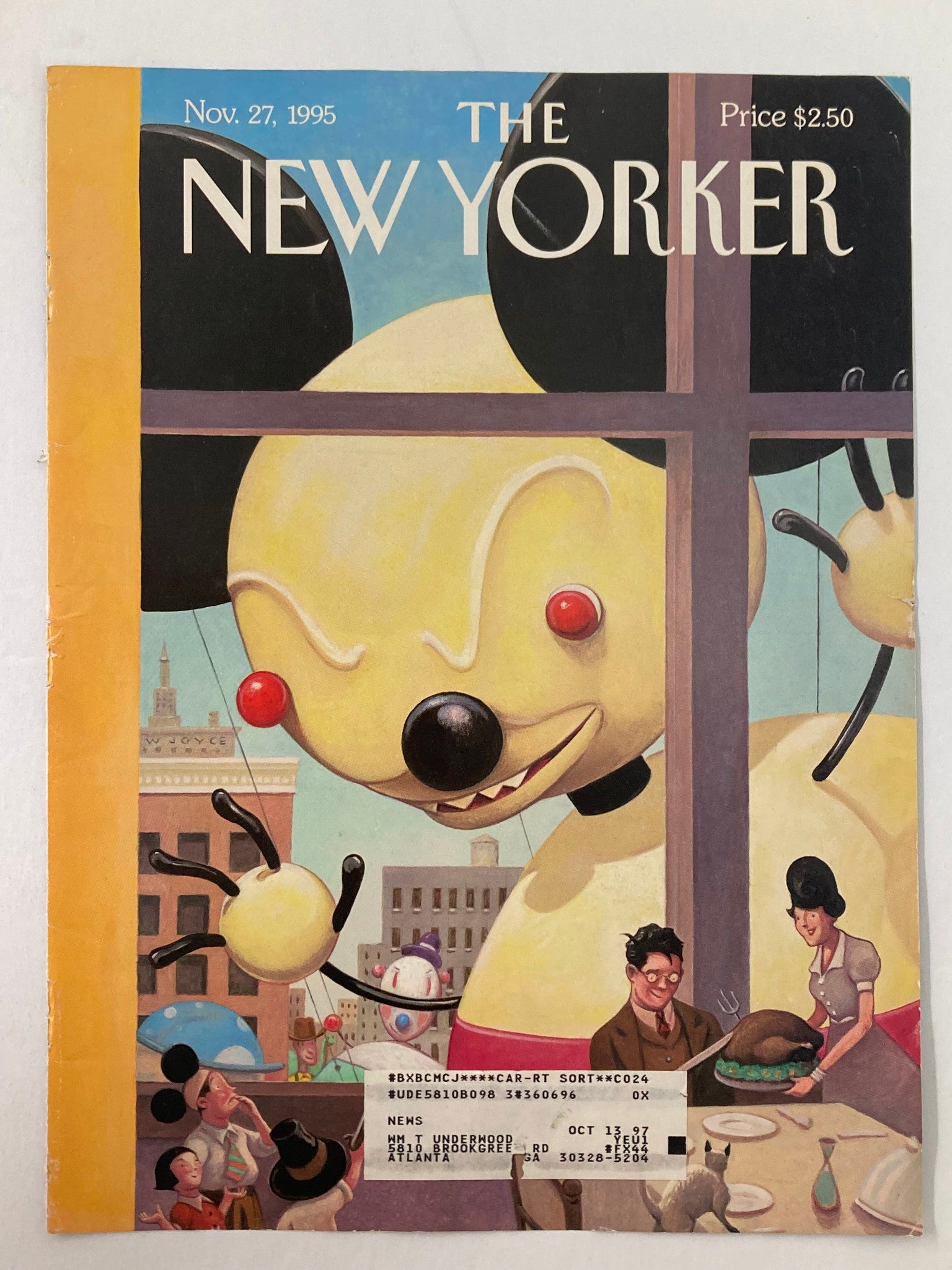 COVER ONLY The New Yorker November 27 1995 Evil Mickey by William Joyce