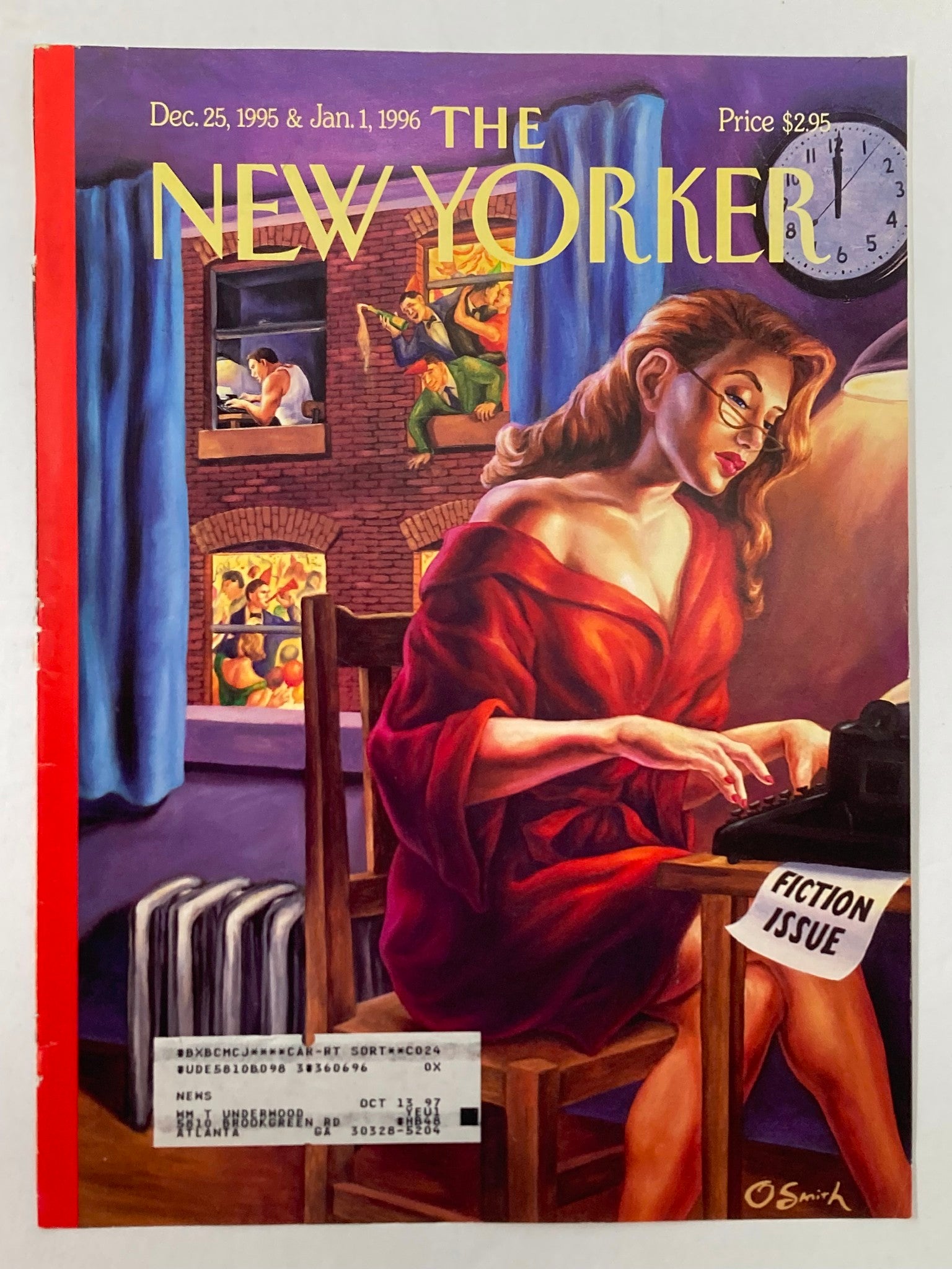 COVER ONLY The New Yorker December 25 1995 The Writing Life by Owen Smith