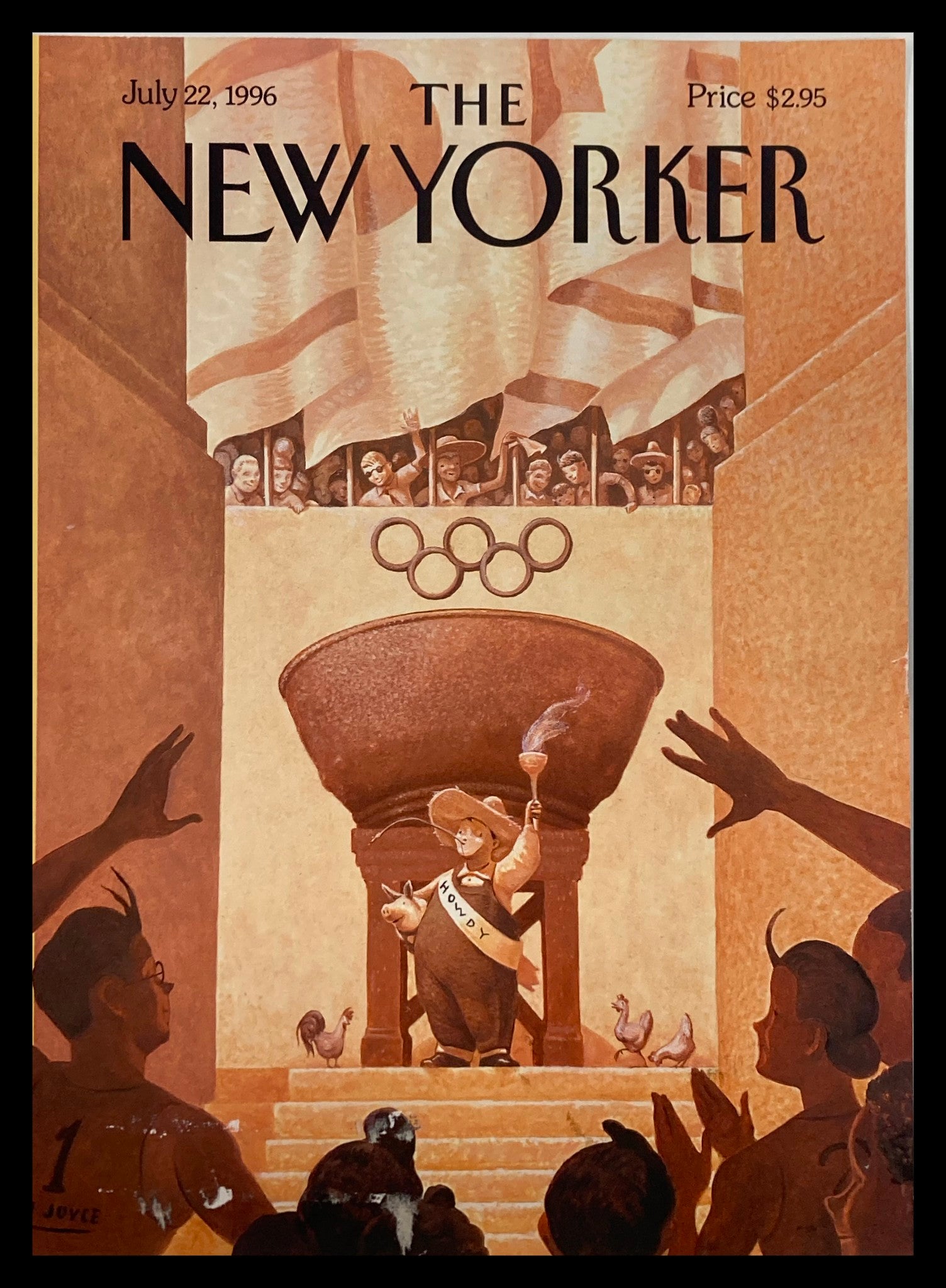 COVER ONLY The New Yorker July 22 1996 Too Busy City by William Joyce