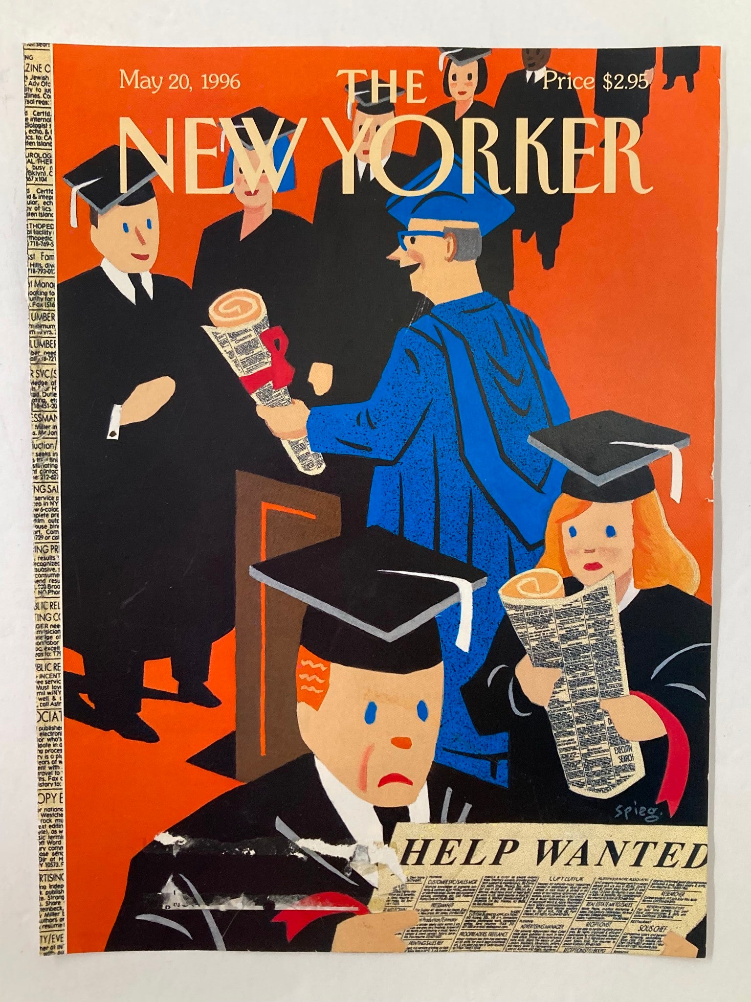 COVER ONLY The New Yorker May 20 1996 Classifieds of 1996 by Art Spiegelman