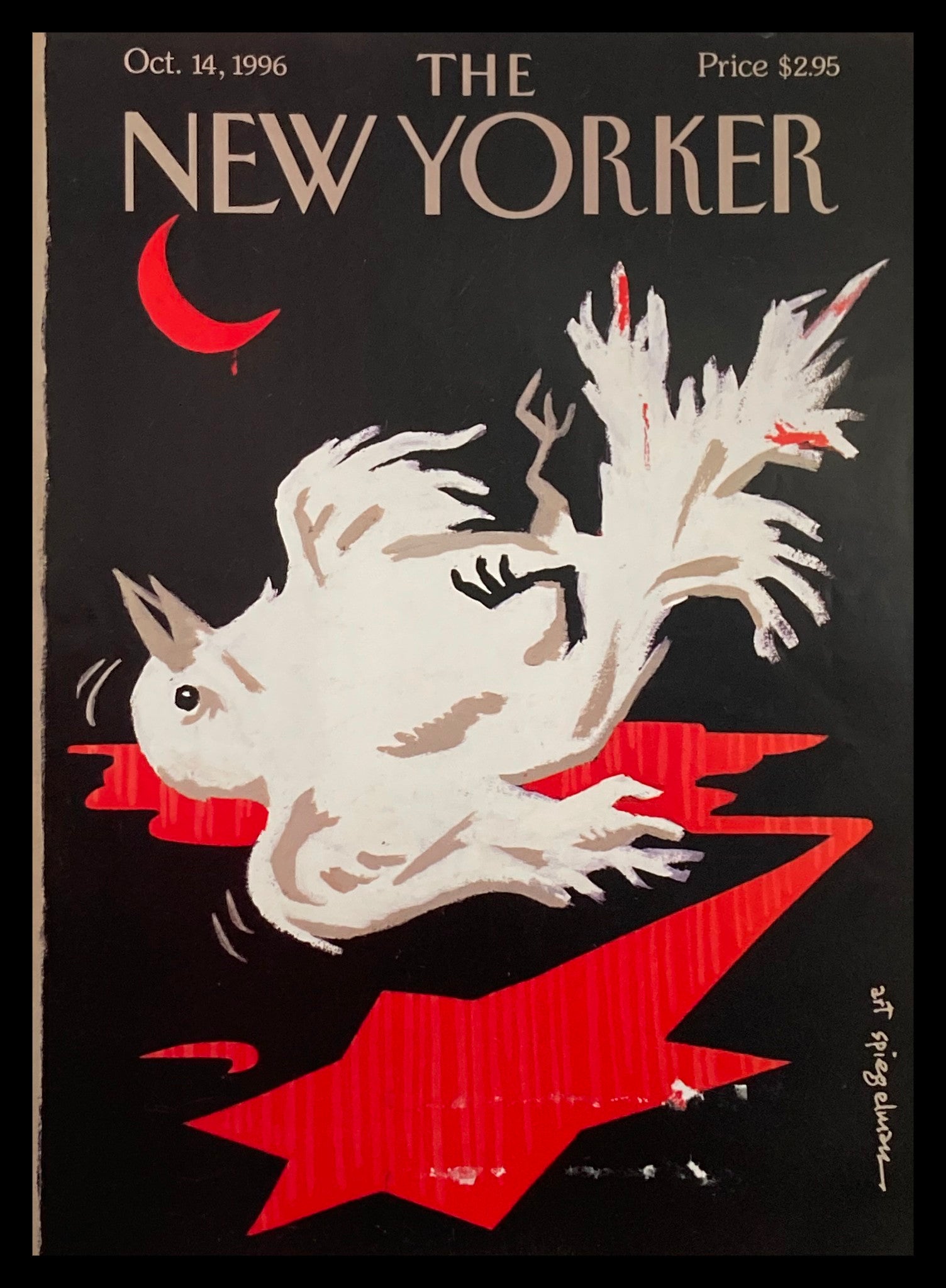 COVER ONLY The New Yorker October 14 1996 Processed Peace by Art Spiegelman