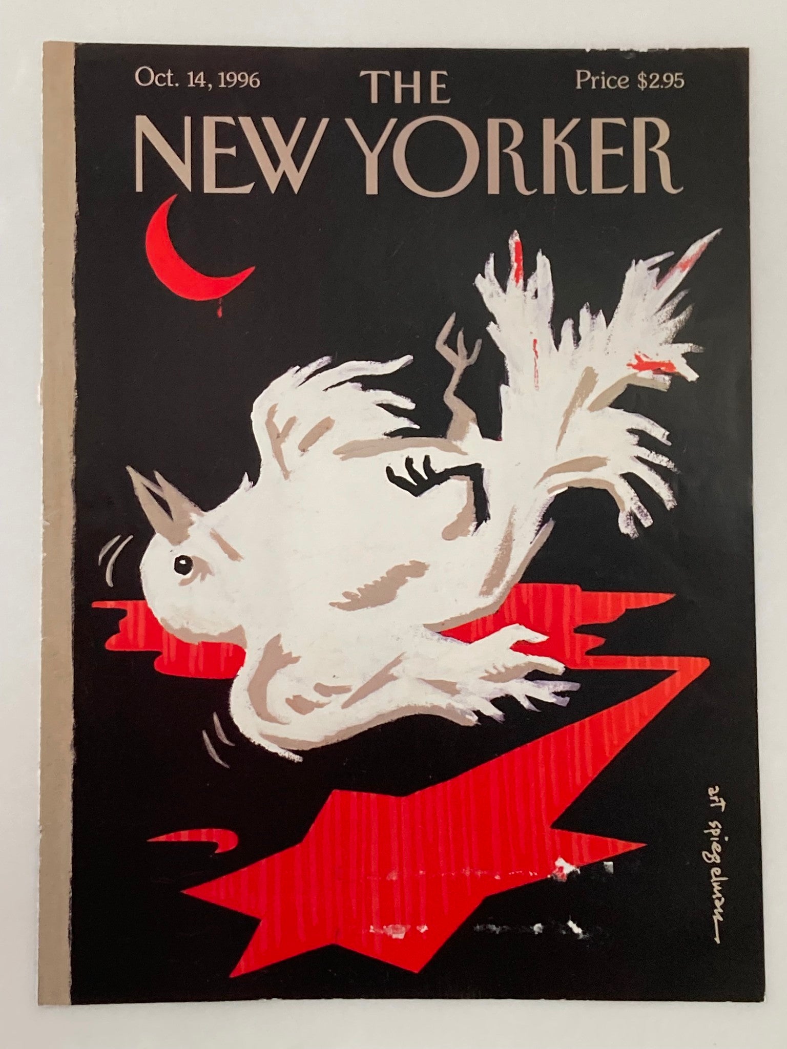 COVER ONLY The New Yorker October 14 1996 Processed Peace by Art Spiegelman