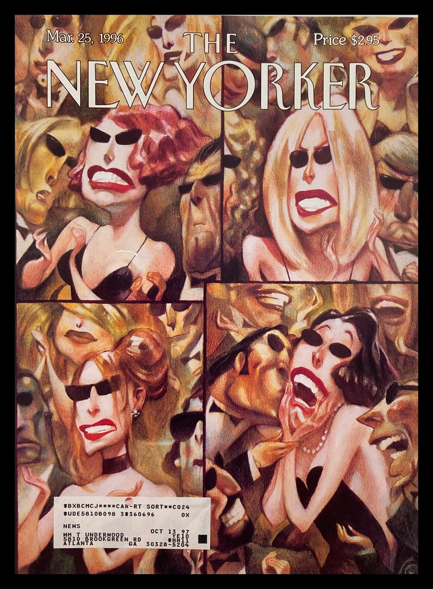 Cover of The New Yorker dated March 25, 1996, featuring an artistic illustration titled 'The 4 Types of Woman' by Carter Goodrich, showcasing vibrant characters and expressive styles.