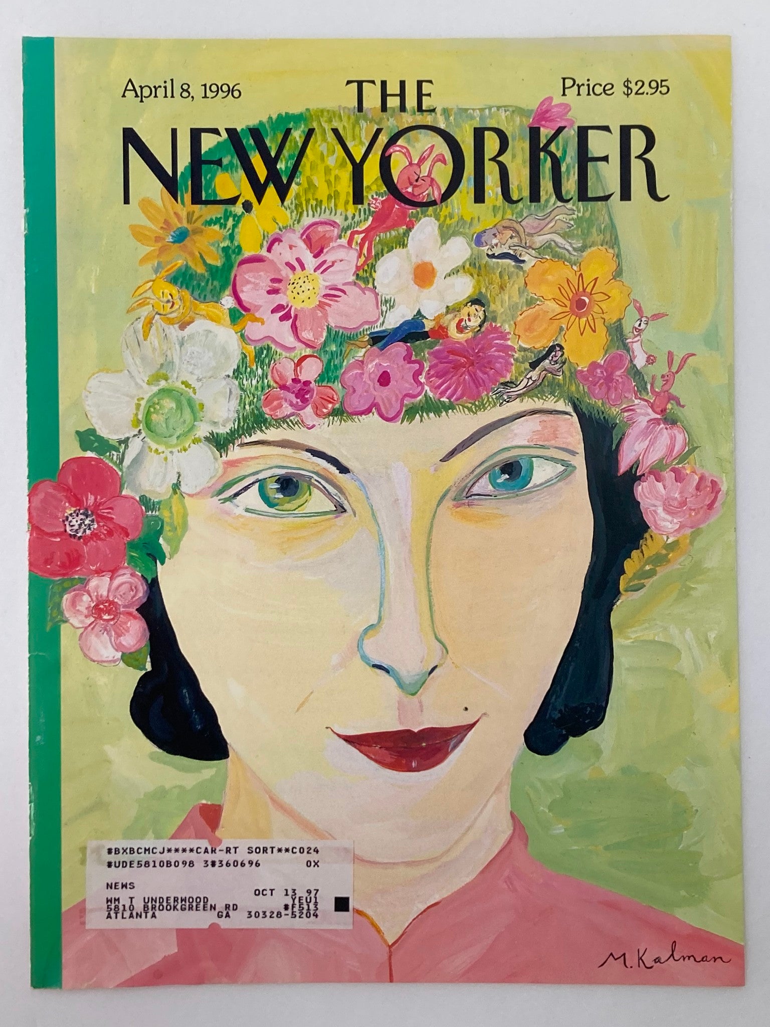 COVER ONLY The New Yorker April 8 1996 Parade Best by Maira Kalman