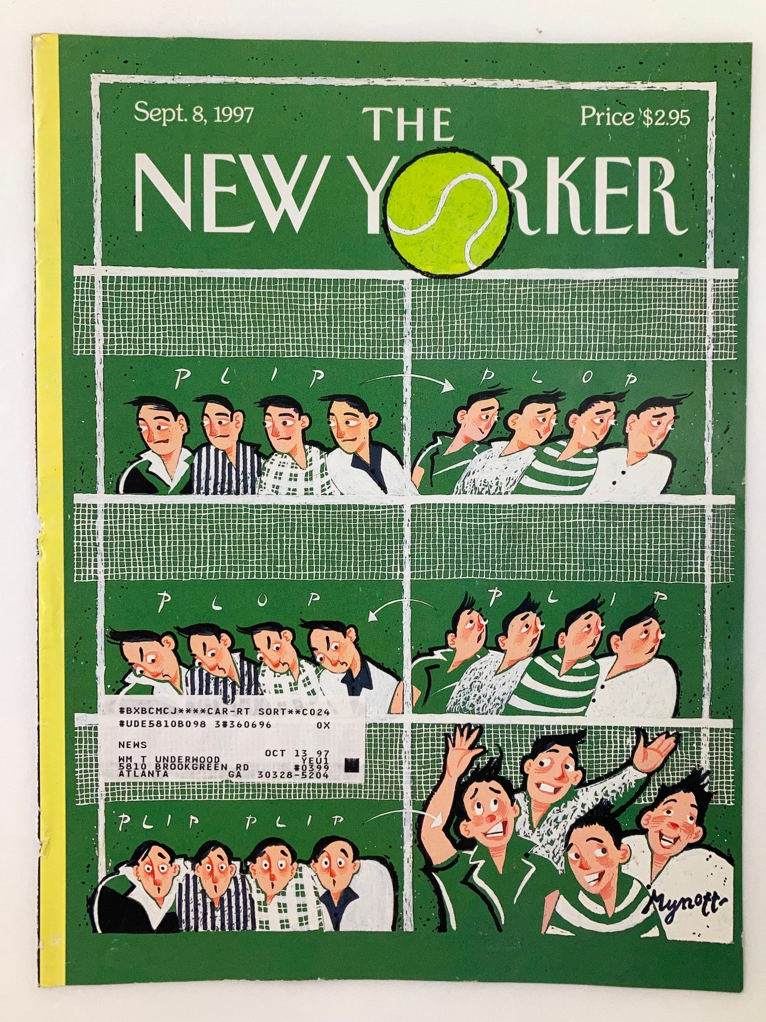 COVER ONLY The New Yorker September 8 1997 Game, Set & Match by Lawrence Mynott