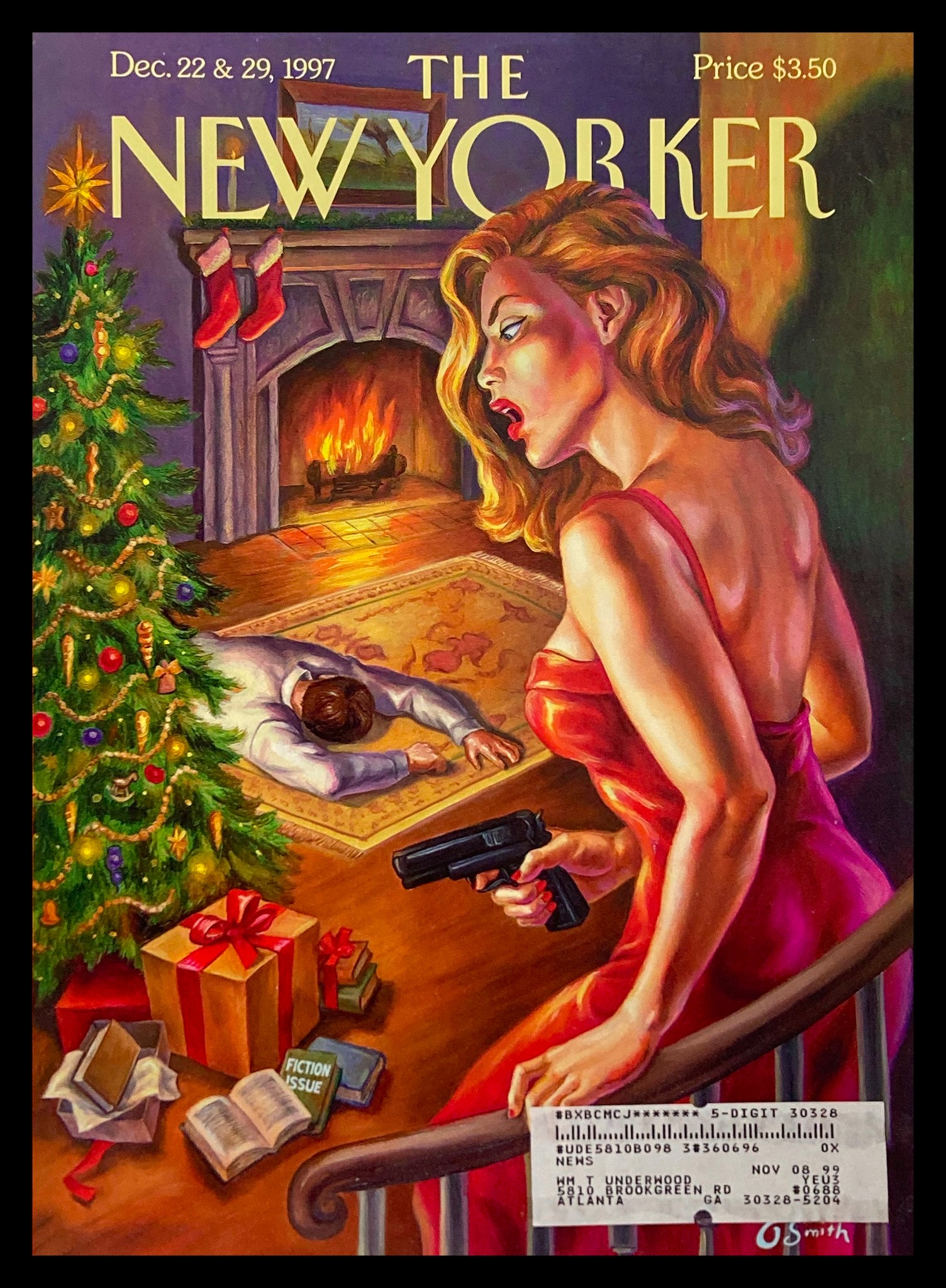 COVER ONLY The New Yorker December 22 1997 A Creature Was Stirring by O. Smith