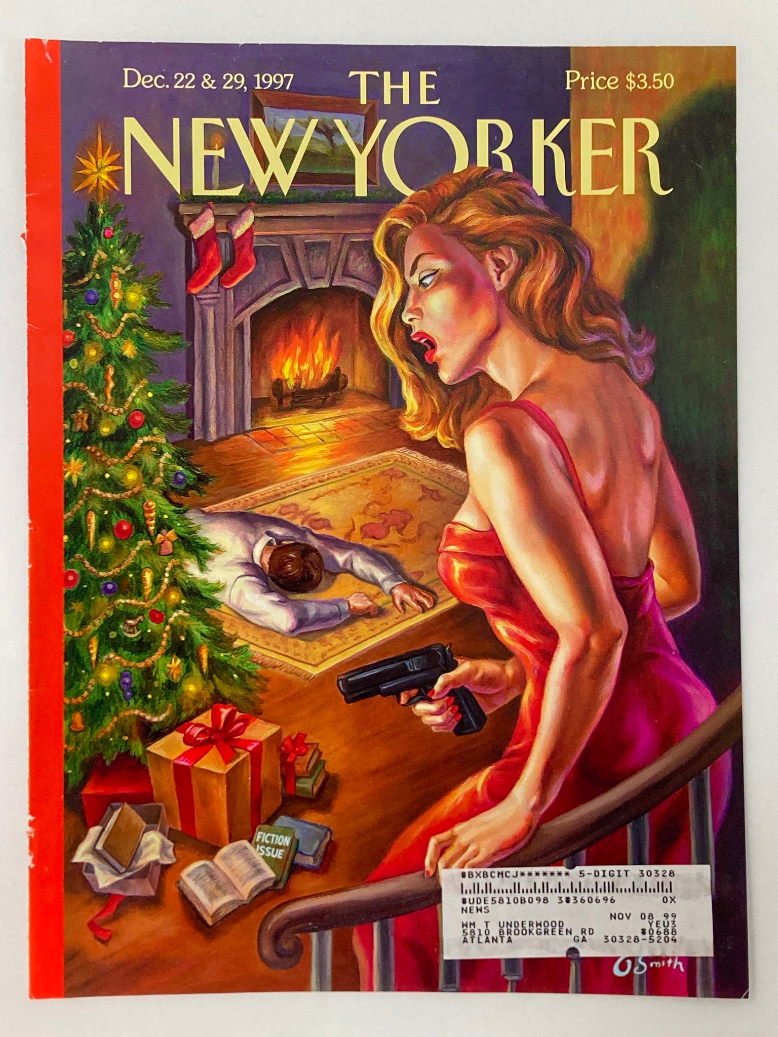 COVER ONLY The New Yorker December 22 1997 A Creature Was Stirring by O. Smith