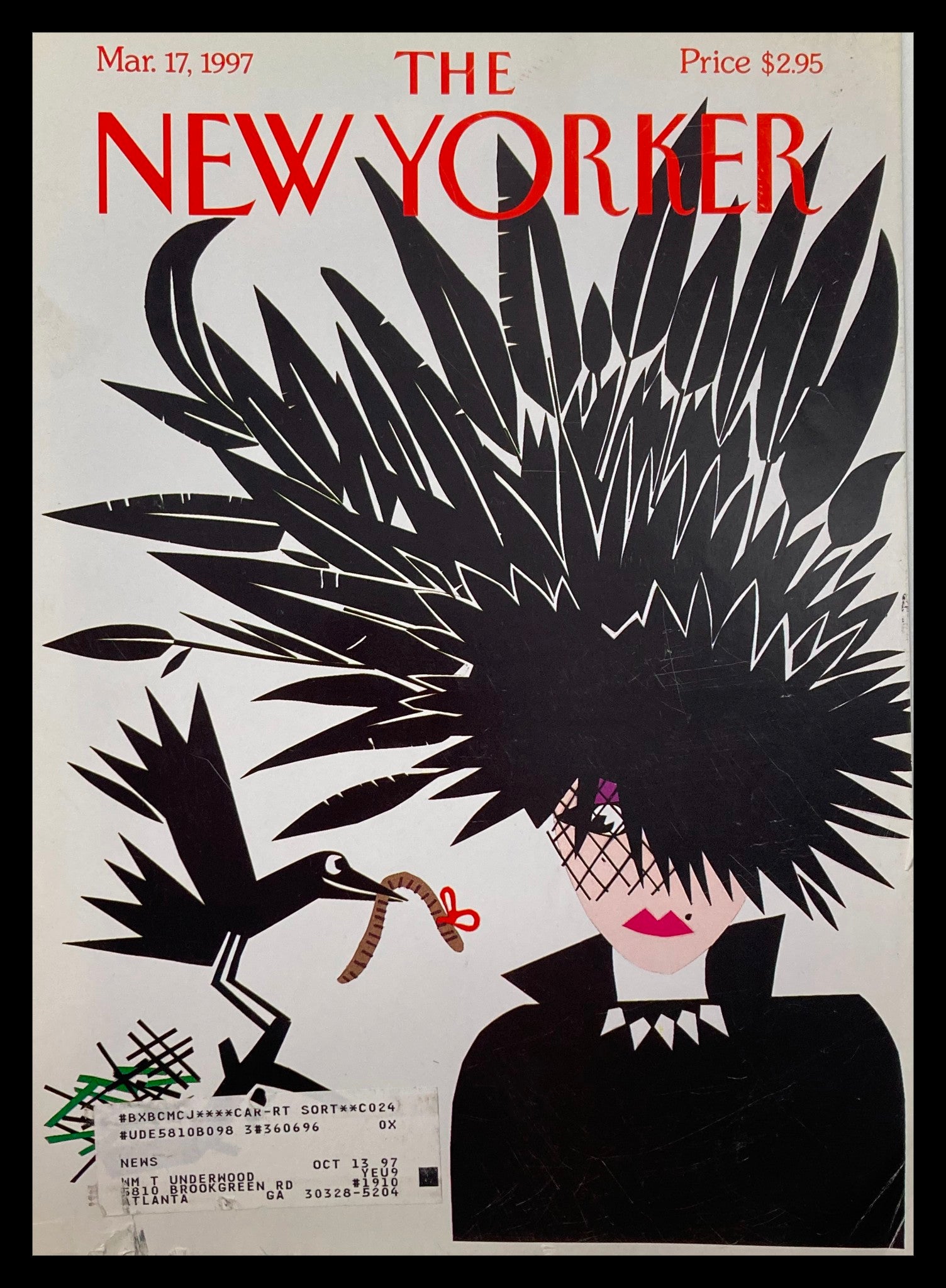 COVER ONLY The New Yorker March 17 1997 Cheep Chic by Michael Roberts