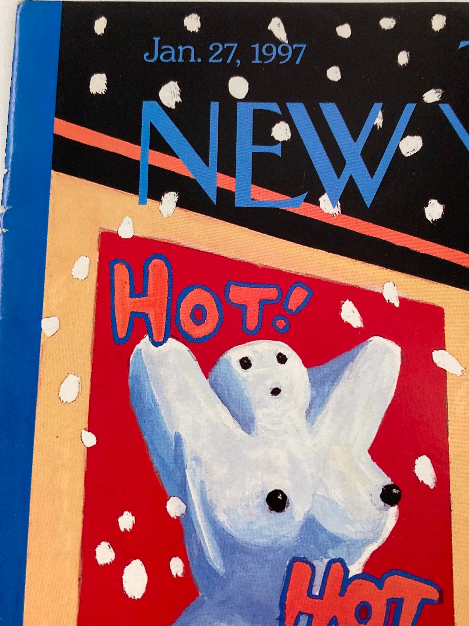 COVER ONLY The New Yorker January 27 1997 Hot, Hot, Hot by Art Spiegelman