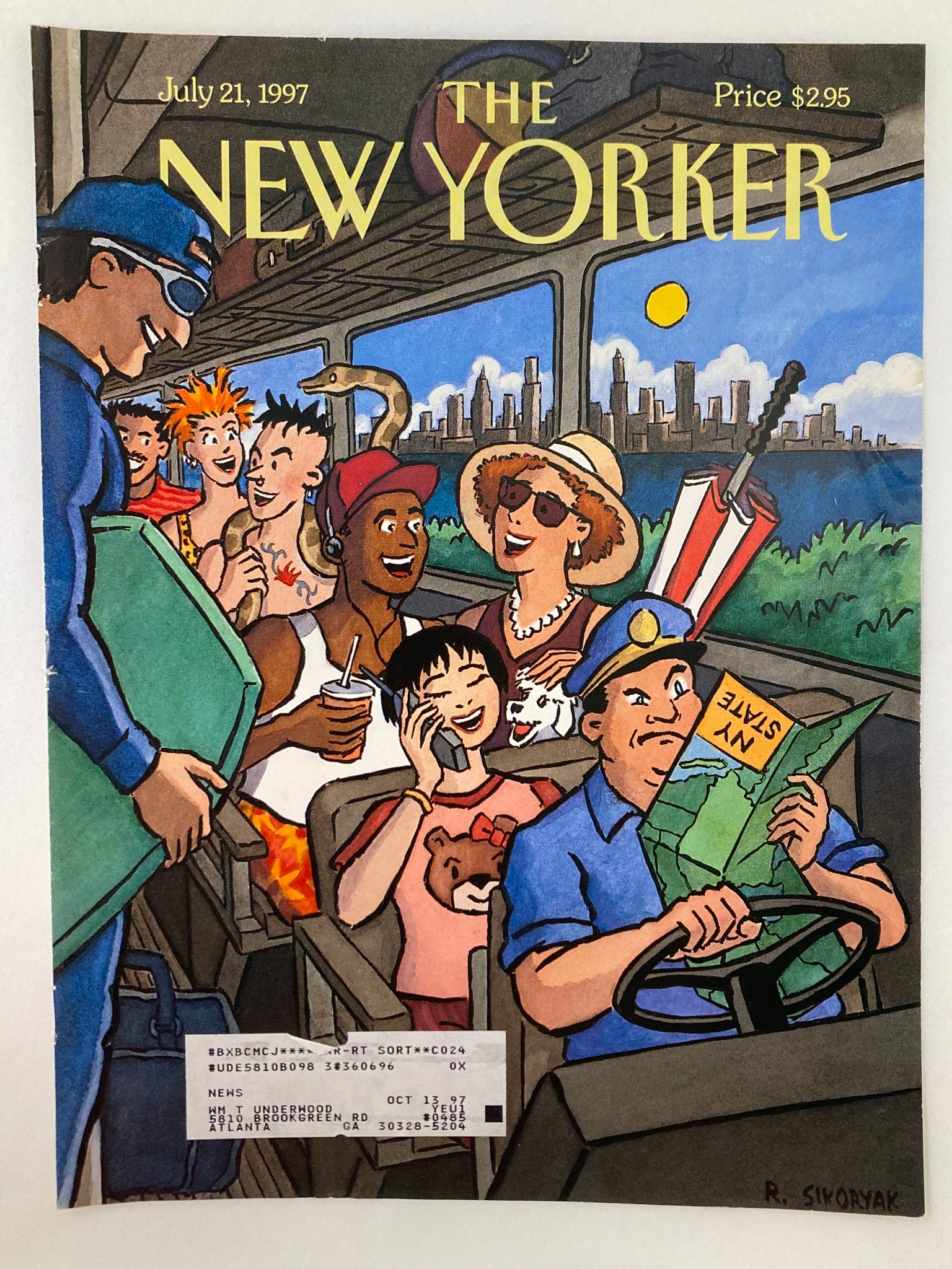 COVER ONLY The New Yorker July 21 1997 Escape from New York by R. Sikoryak