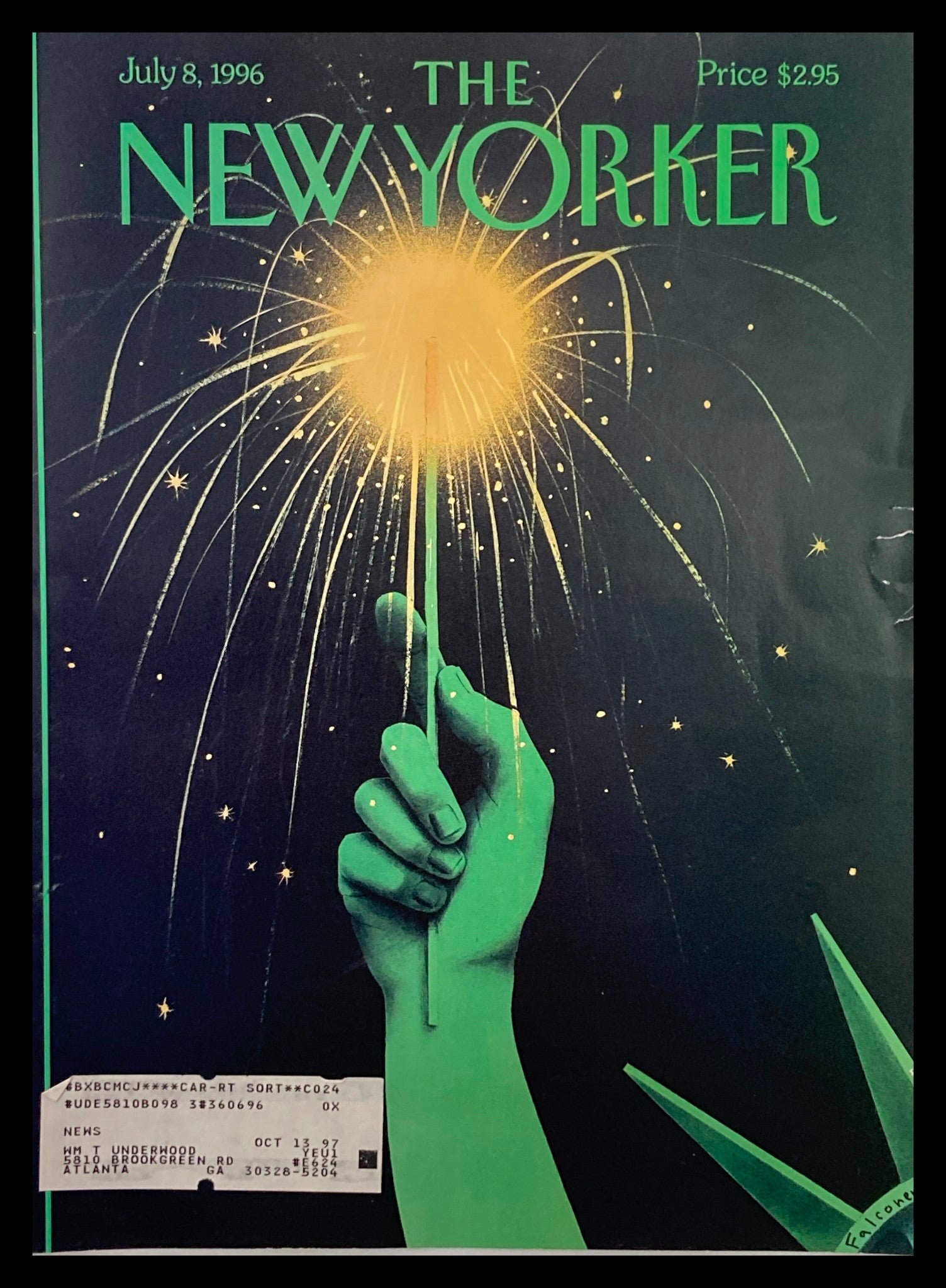 COVER ONLY The New Yorker July 8 1996 Liberated by Ian Falconer