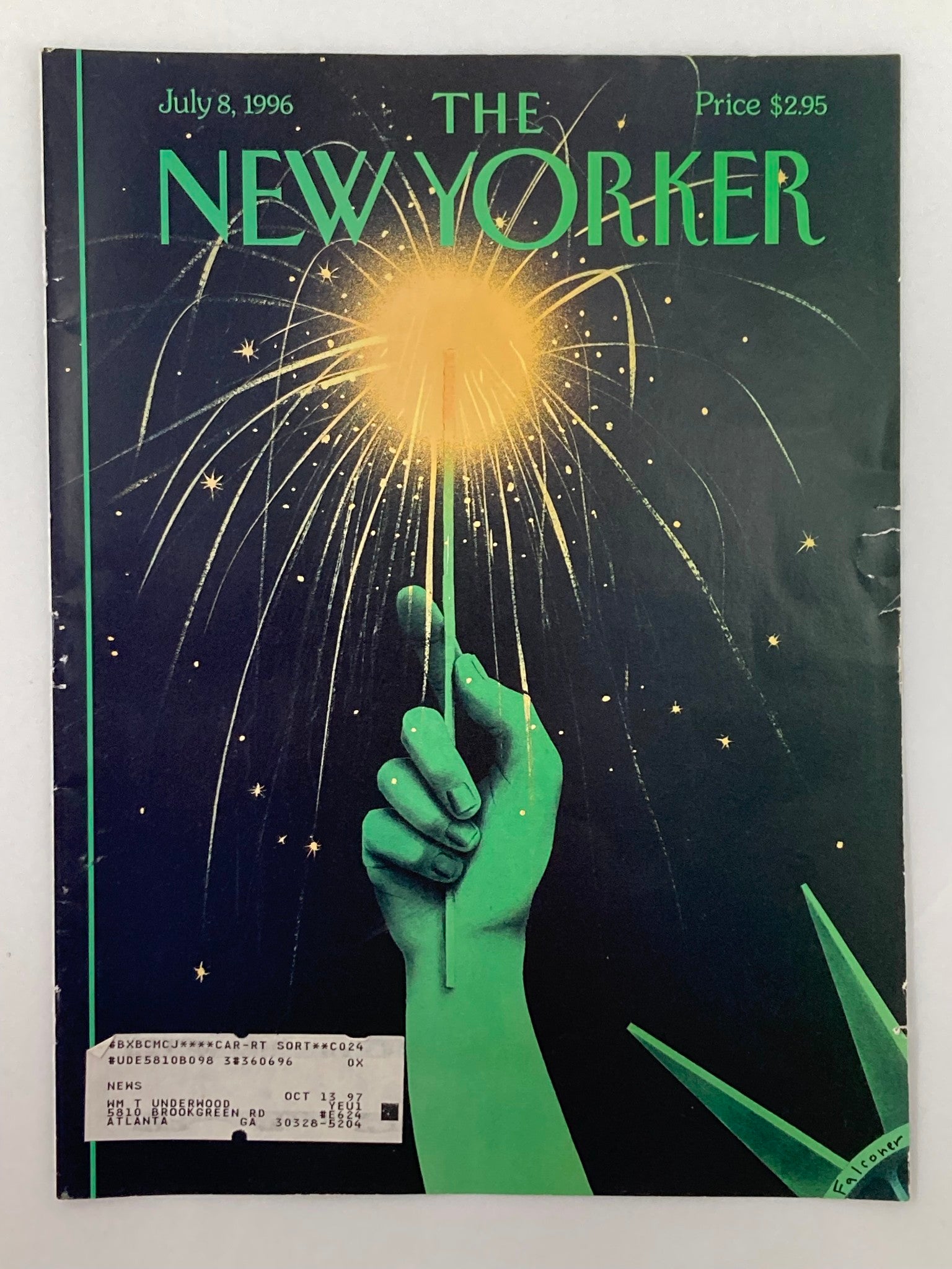 COVER ONLY The New Yorker July 8 1996 Liberated by Ian Falconer