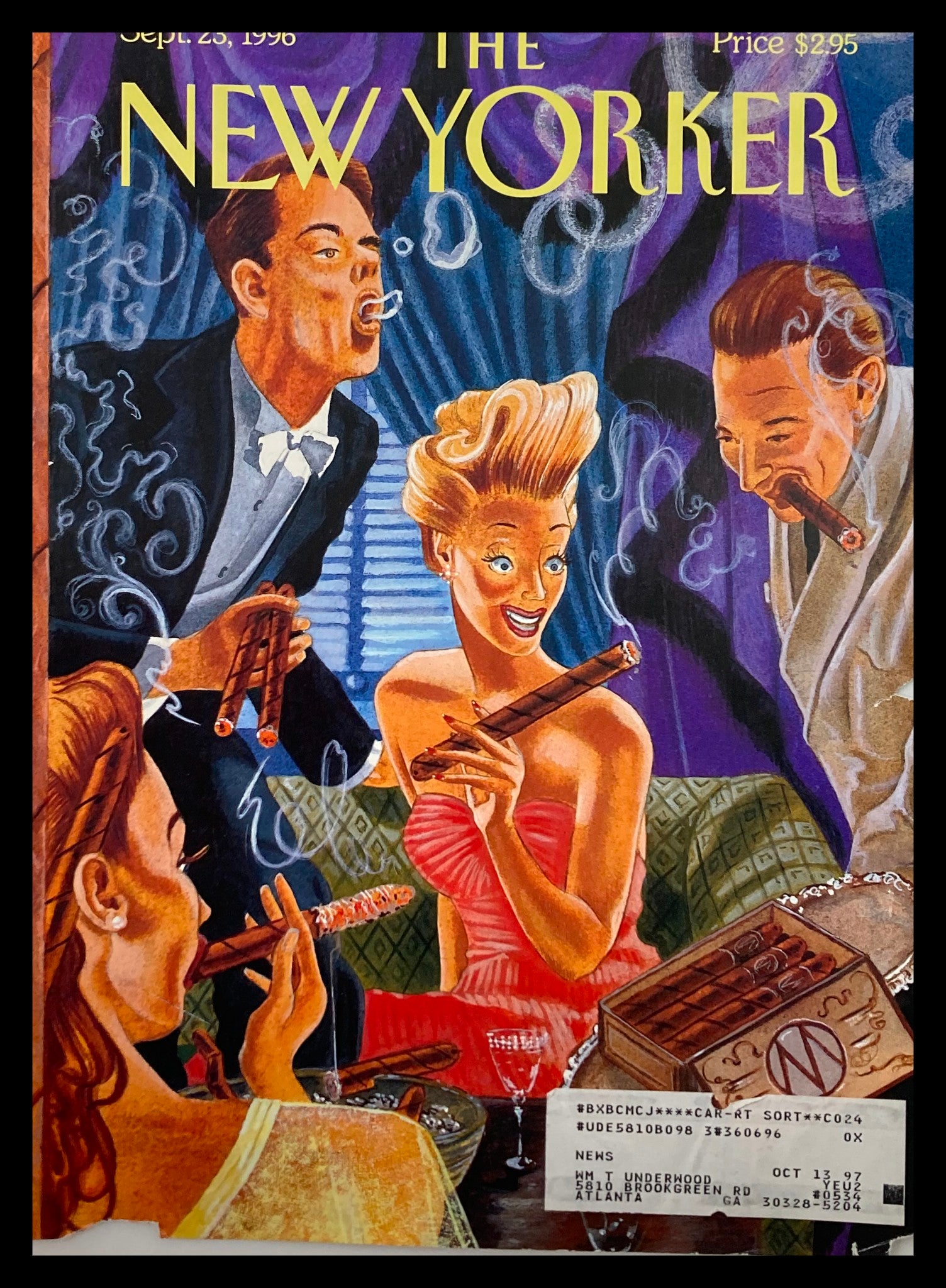 COVER ONLY The New Yorker September 23 1996 Social Lights by M. Scott Miller