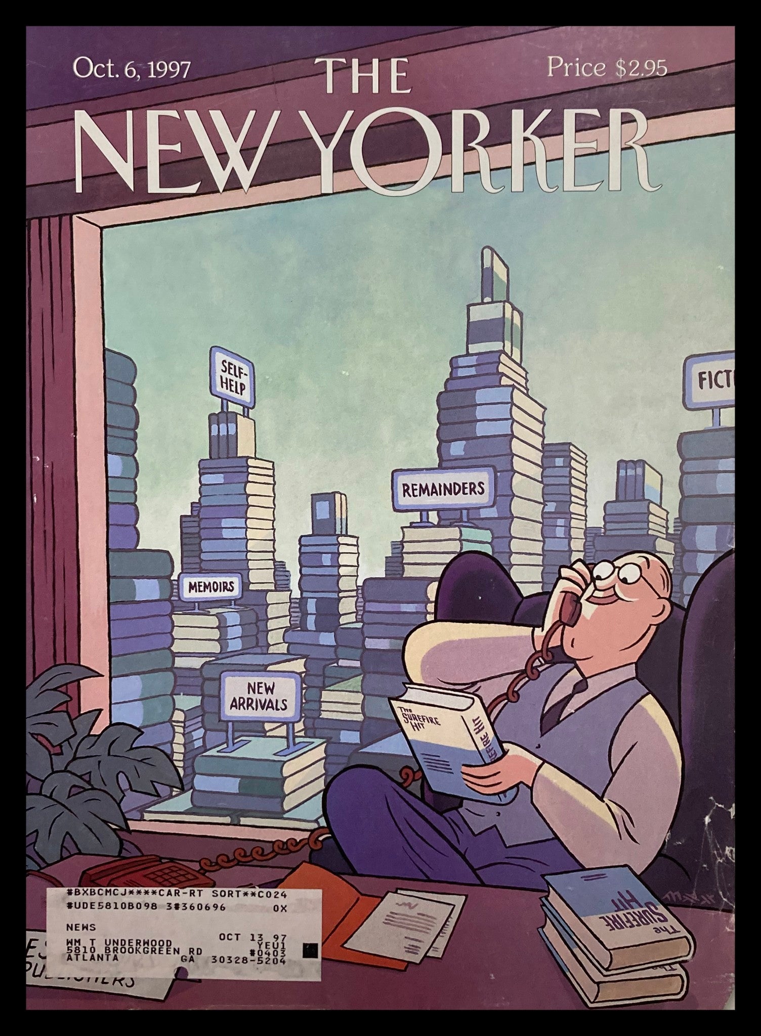 COVER ONLY The New Yorker October 6 1997 Tall Stories by Max