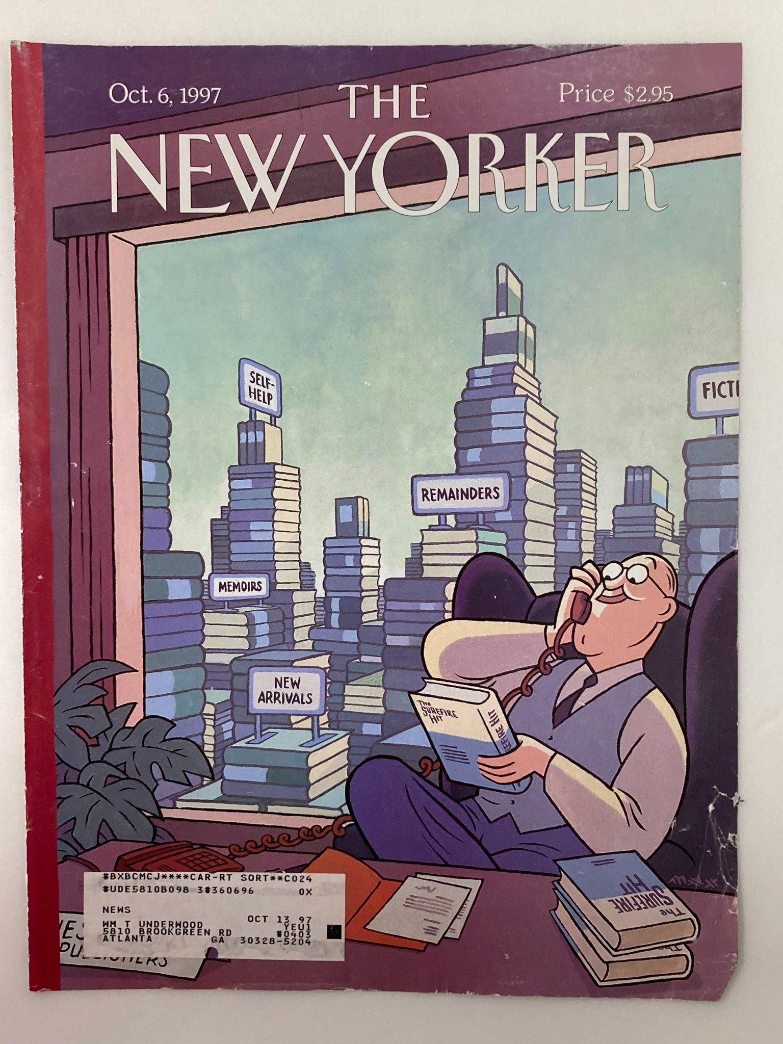 COVER ONLY The New Yorker October 6 1997 Tall Stories by Max